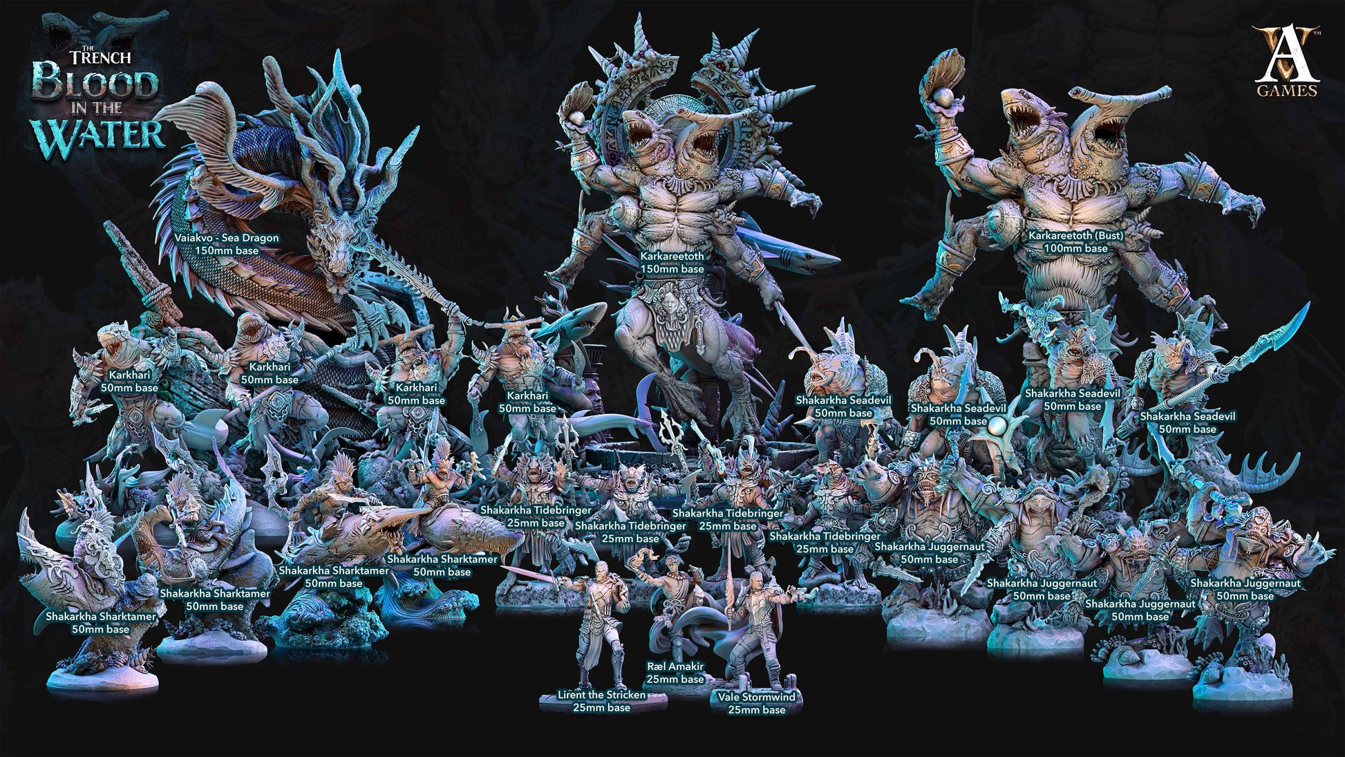 3D Printed Archvillain Games Shakarkha Juggernauts The Trench Blood In the Water 28 32mm D&D - 3D Printing Boss 
