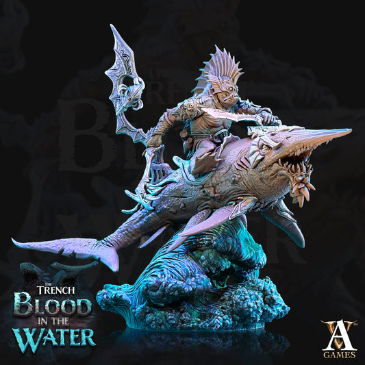 3D Printed Archvillain Games Shakarkha Sharktamers The Trench Blood In the Water 28 32mm D&D - 3D Printing Boss 