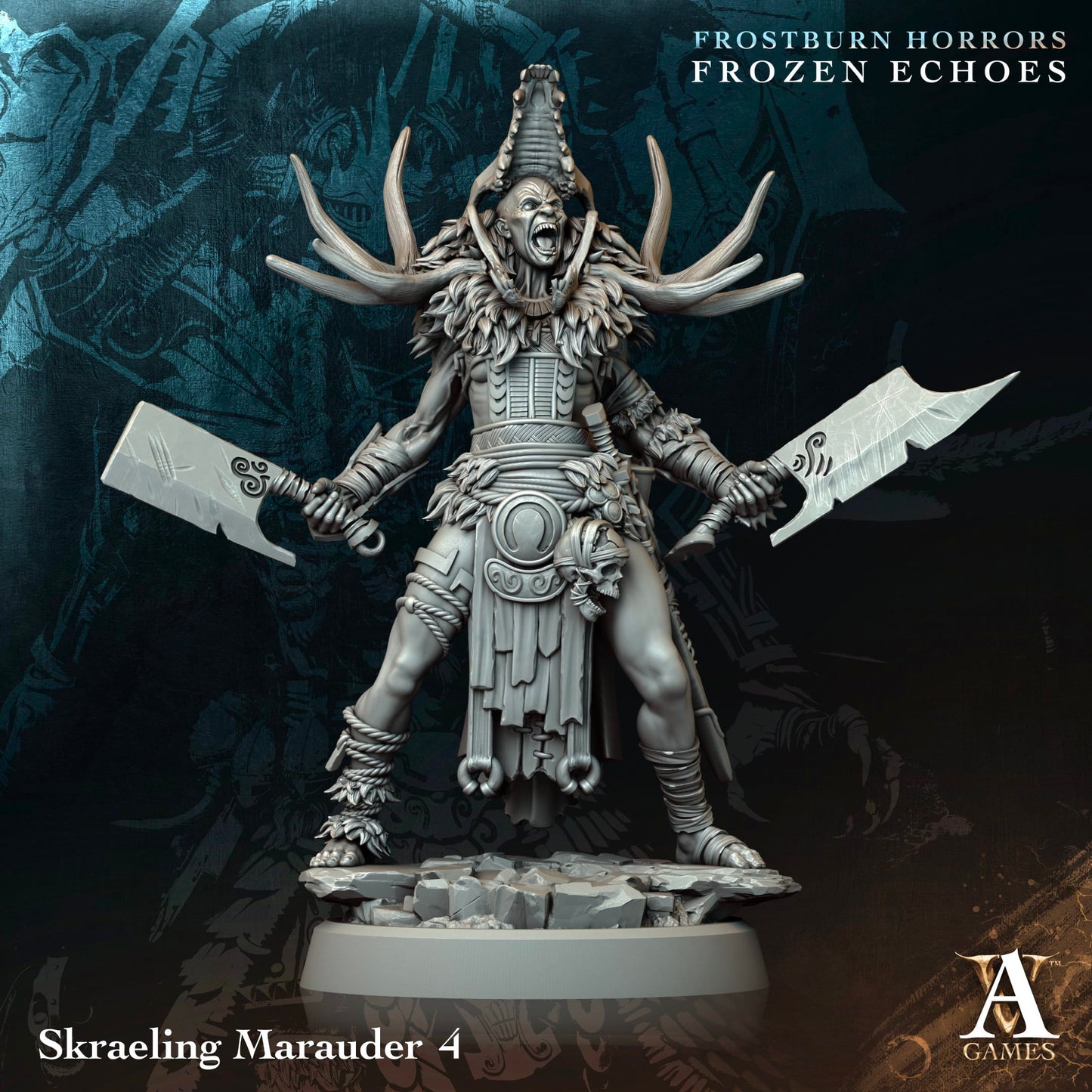 3D Printed Archvillain Games Skraeling Marauder Frostburn Horrors Frozen Echoes 28 32mm D&D - 3D Printing Boss 