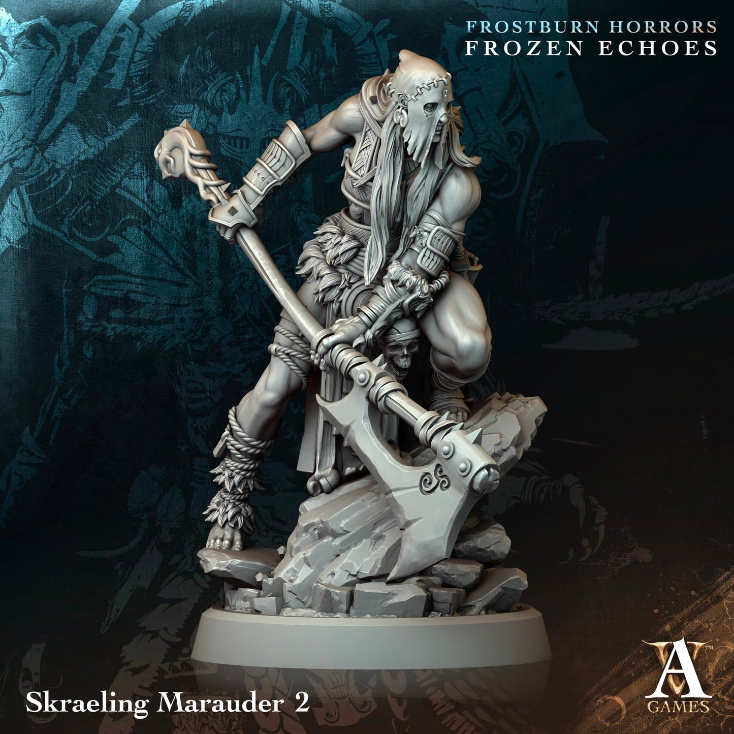 3D Printed Archvillain Games Skraeling Marauder Frostburn Horrors Frozen Echoes 28 32mm D&D - 3D Printing Boss 