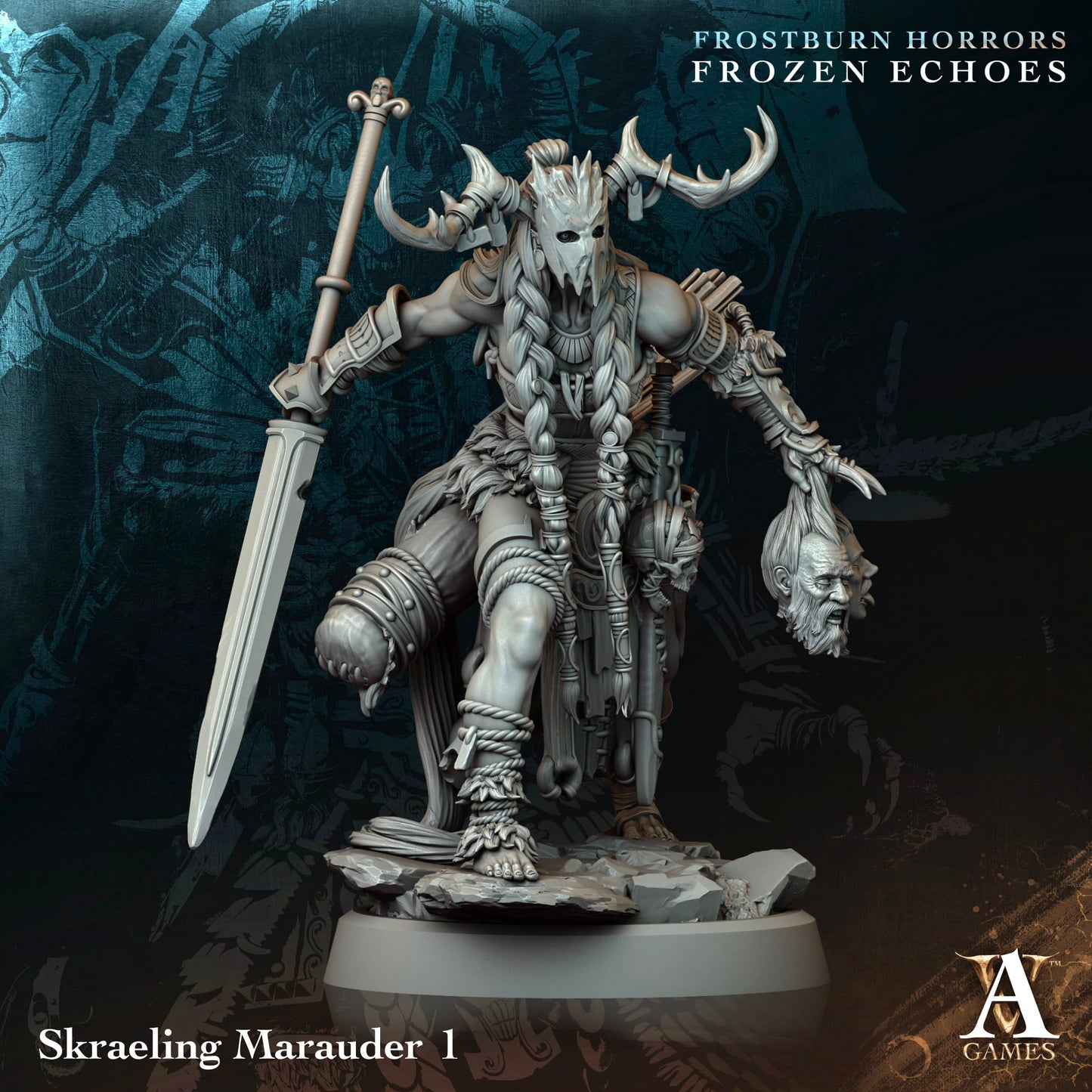 3D Printed Archvillain Games Skraeling Marauder Frostburn Horrors Frozen Echoes 28 32mm D&D - 3D Printing Boss 