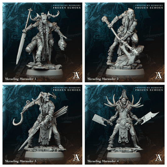 3D Printed Archvillain Games Skraeling Marauder Frostburn Horrors Frozen Echoes 28 32mm D&D - 3D Printing Boss 