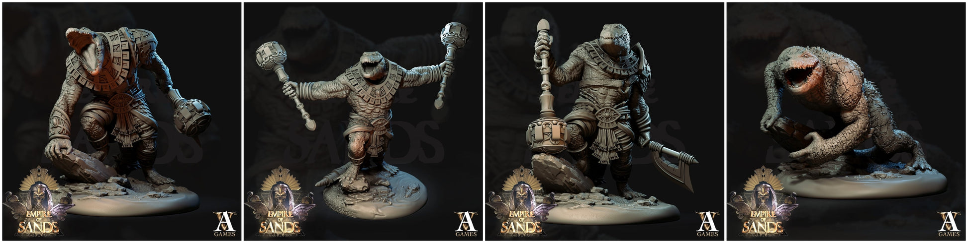 3D Printed Archvillain Games Sobesksen The Empire of Sands 28 32mm D&D - 3D Printing Boss 