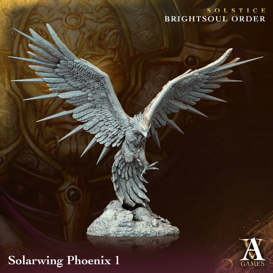 3D Printed Archvillain Games Solarwing Phoenix Solstice Ray of Sol Myr 28 32mm D&D - 3D Printing Boss 