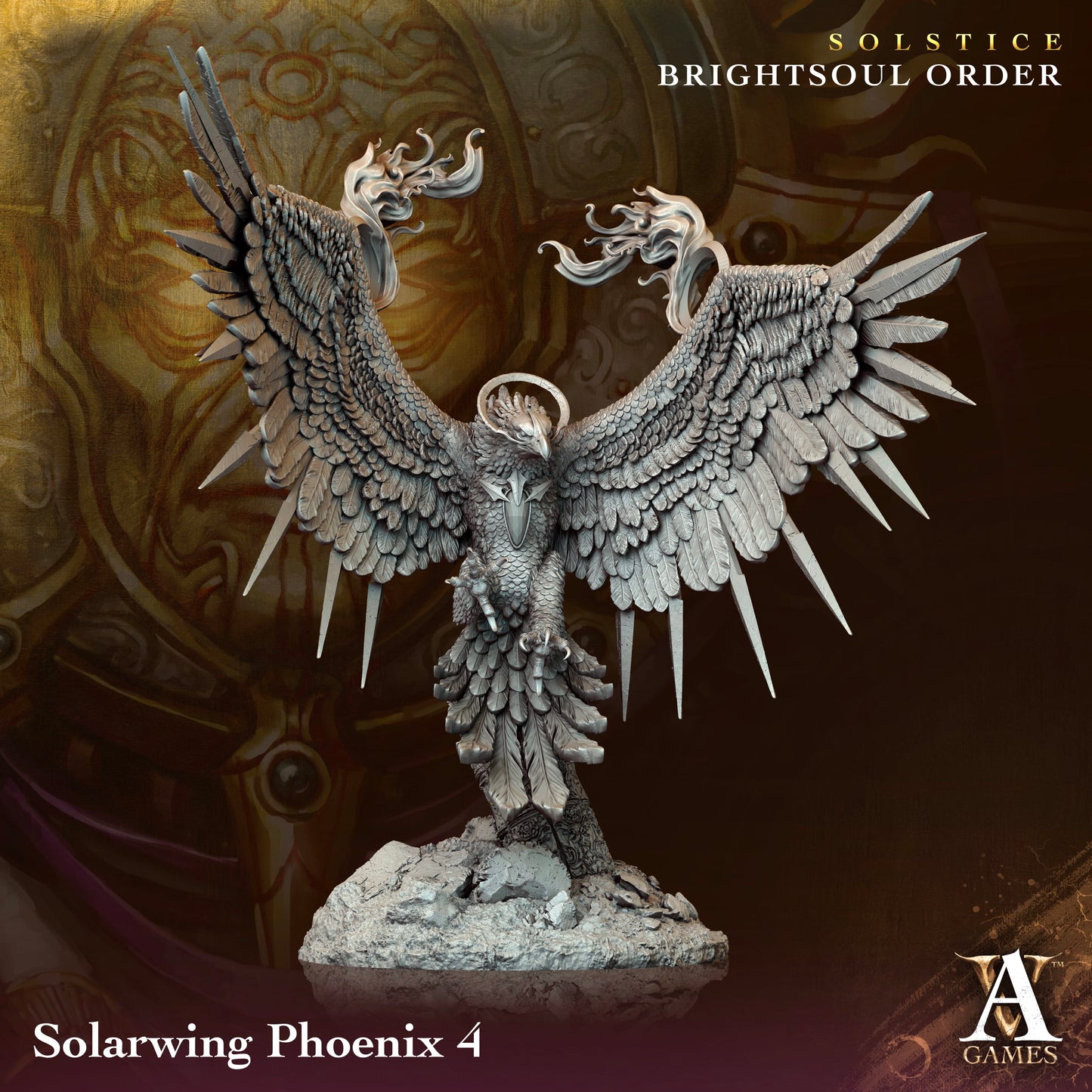 3D Printed Archvillain Games Solarwing Phoenix Solstice Ray of Sol Myr 28 32mm D&D - 3D Printing Boss 