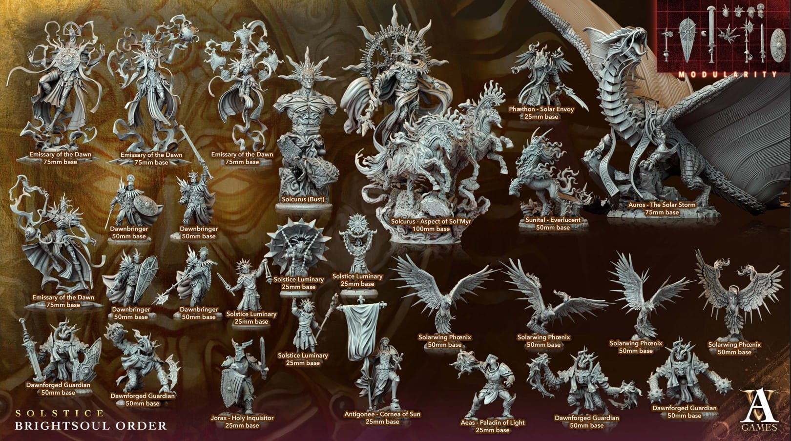 3D Printed Archvillain Games Solcurus Aspect of Sol Myr Solstice Ray of Sol Myr 28 32mm D&D - 3D Printing Boss 