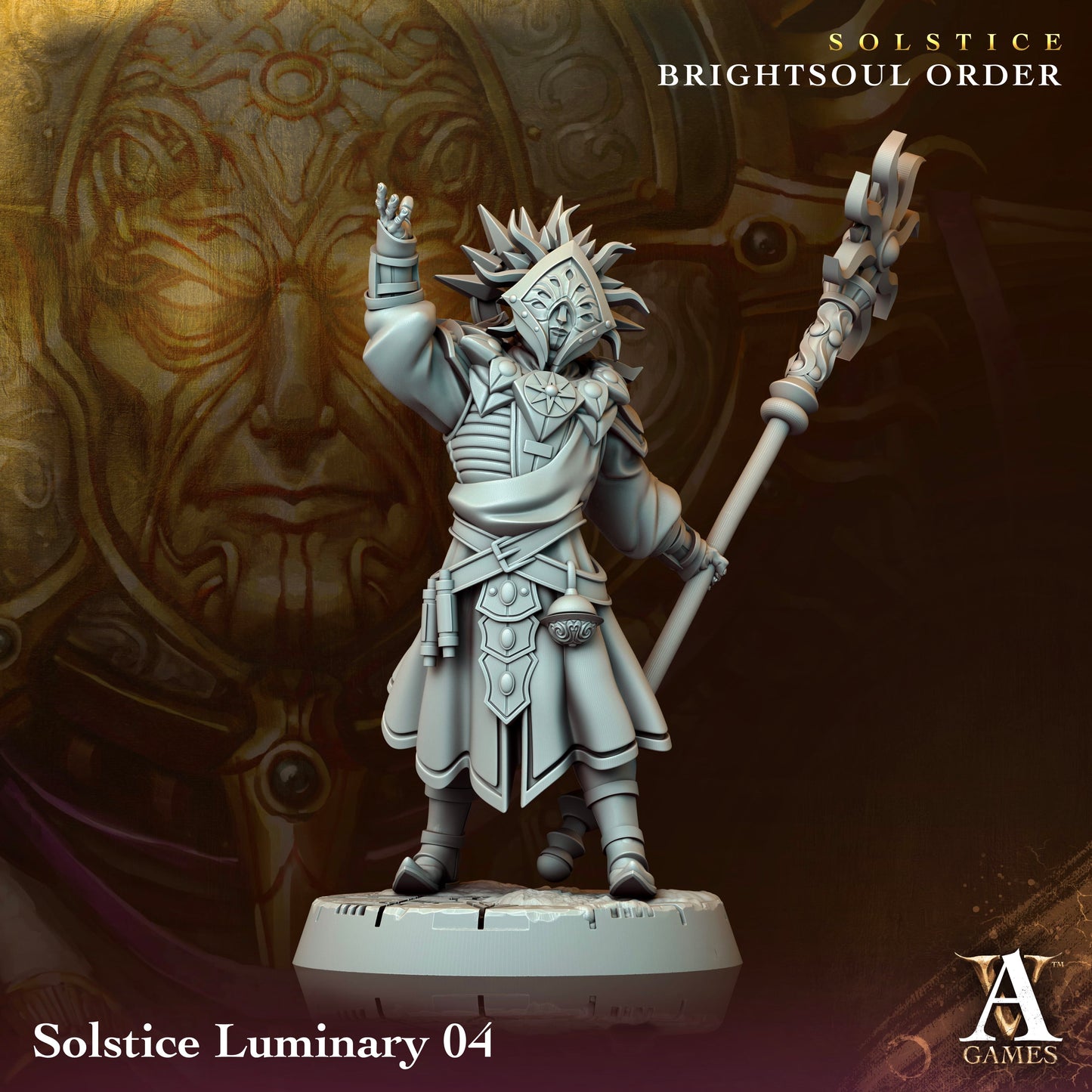 3D Printed Archvillain Games Solstice Luminary Solstice Ray of Sol Myr 28 32mm D&D - 3D Printing Boss 