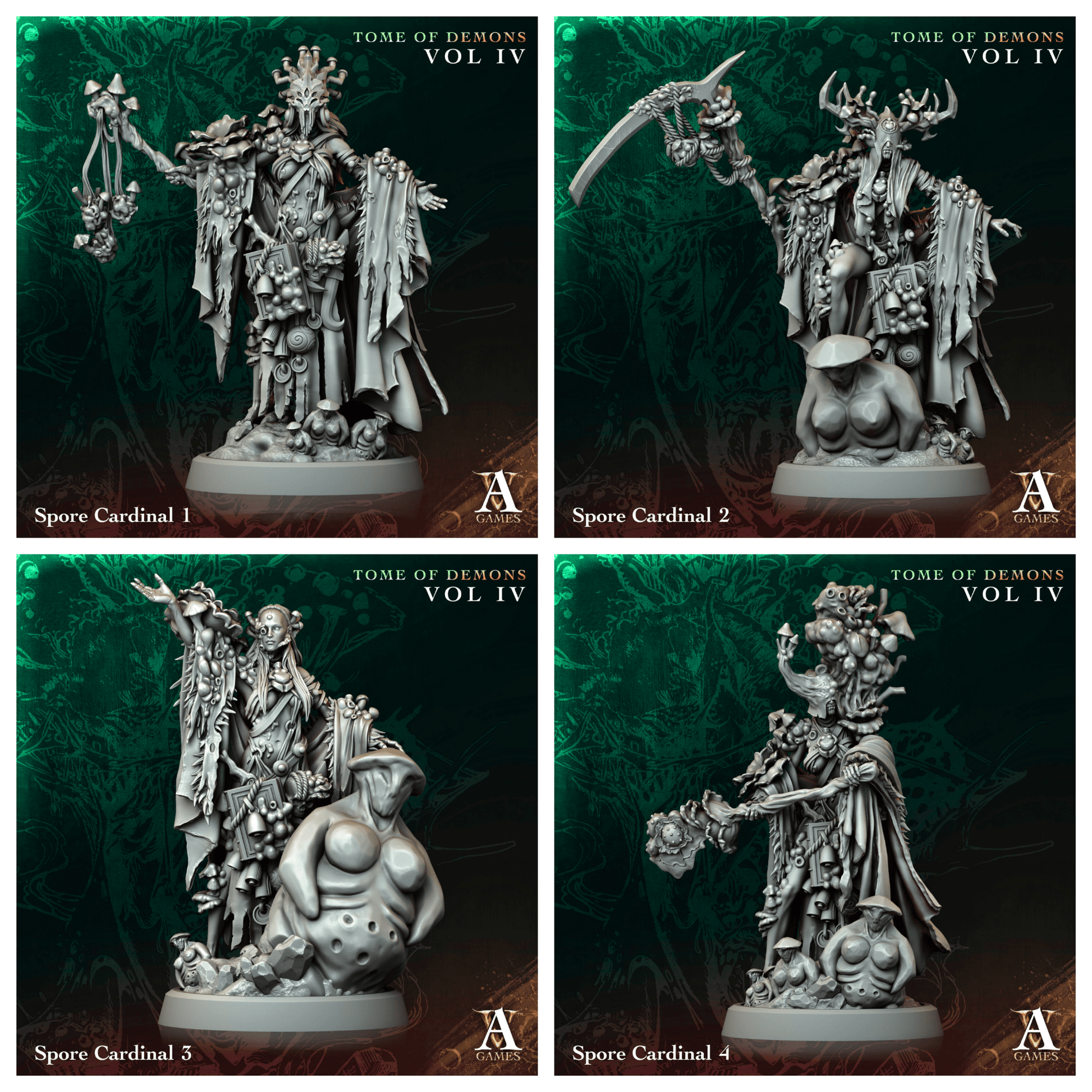 3D Printed Archvillain Games Spore Cardinal Tome of Demons Vol IV 28 32mm D&D - 3D Printing Boss 