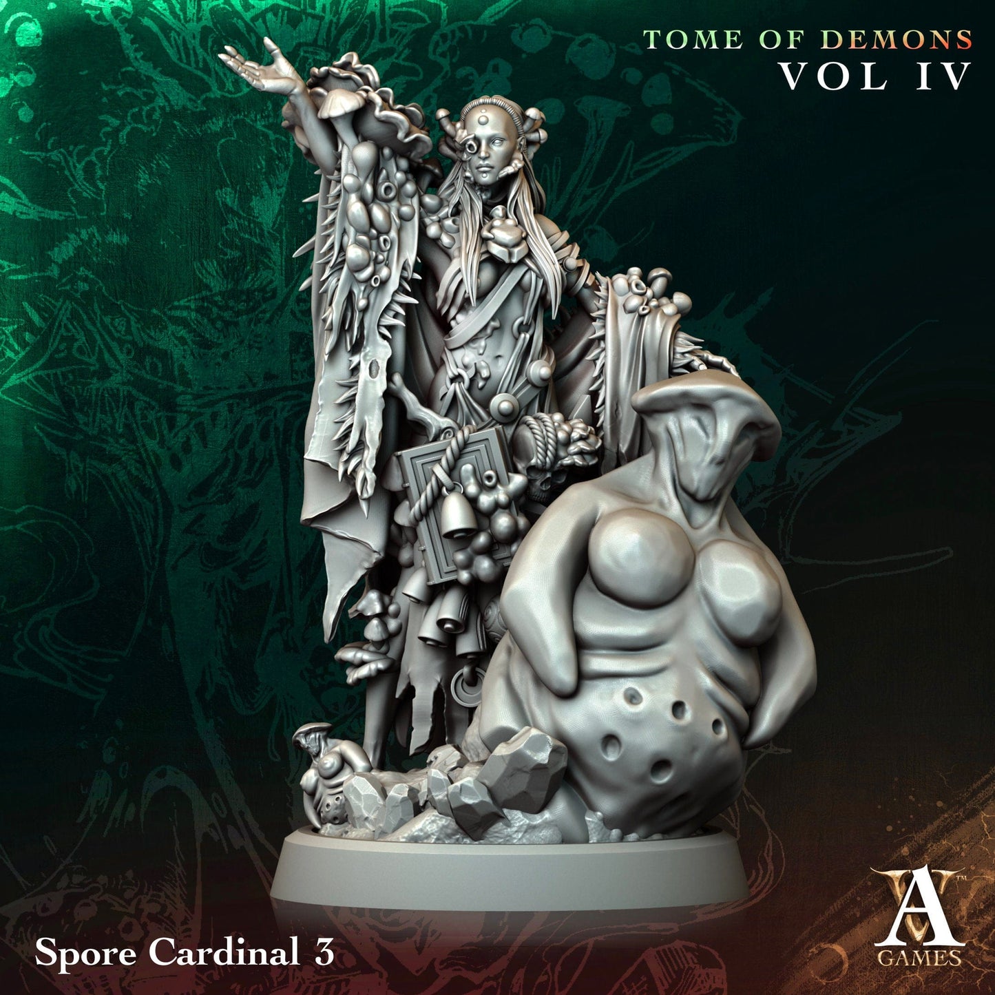 3D Printed Archvillain Games Spore Cardinal Tome of Demons Vol IV 28 32mm D&D - 3D Printing Boss 