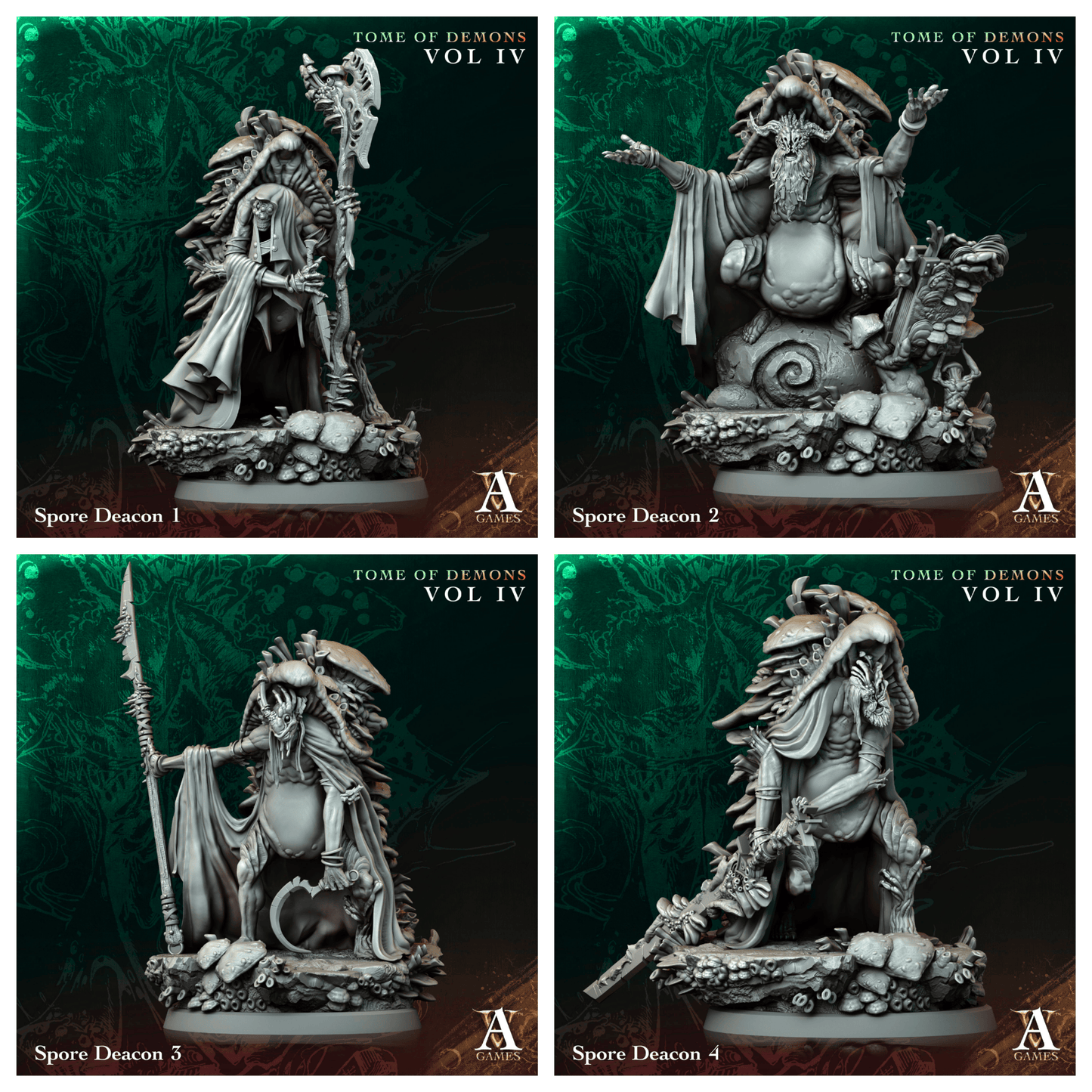 3D Printed Archvillain Games Spore Deacon Tome of Demons Vol IV 28 32mm D&D - 3D Printing Boss 