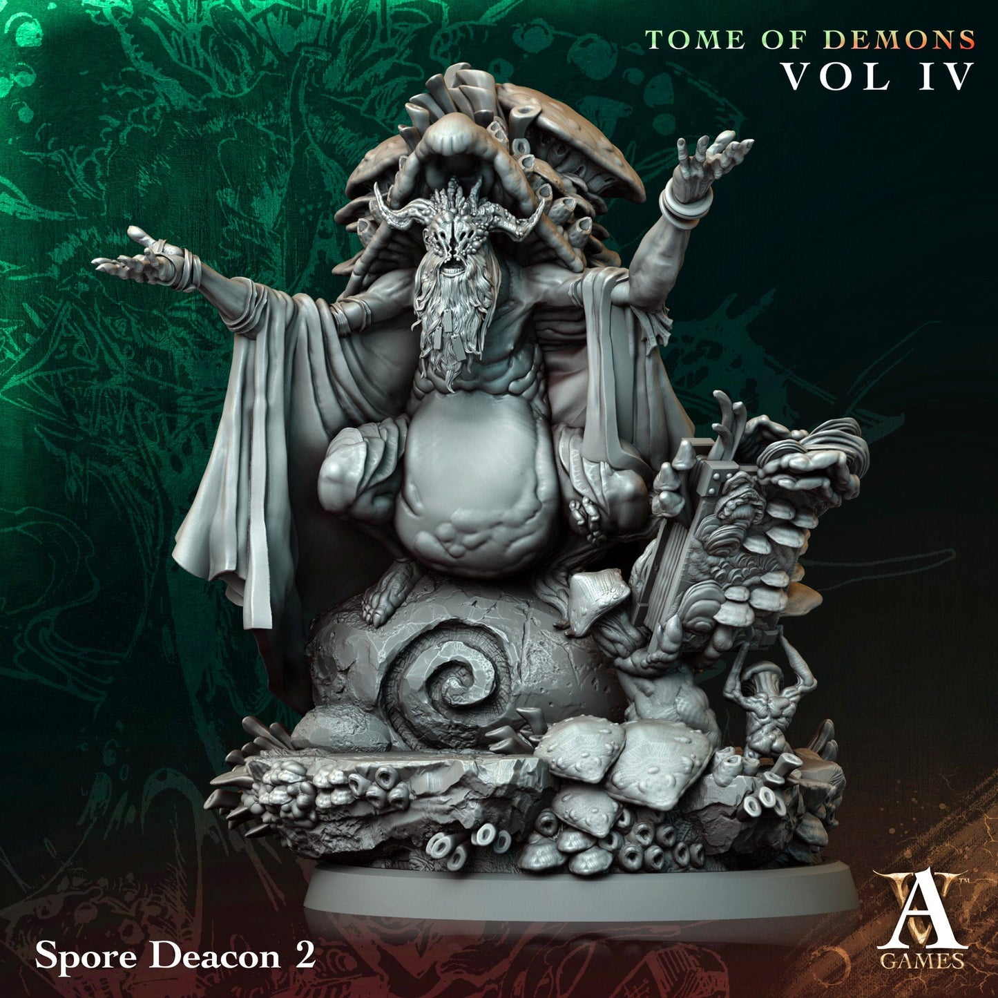 3D Printed Archvillain Games Spore Deacon Tome of Demons Vol IV 28 32mm D&D - 3D Printing Boss 