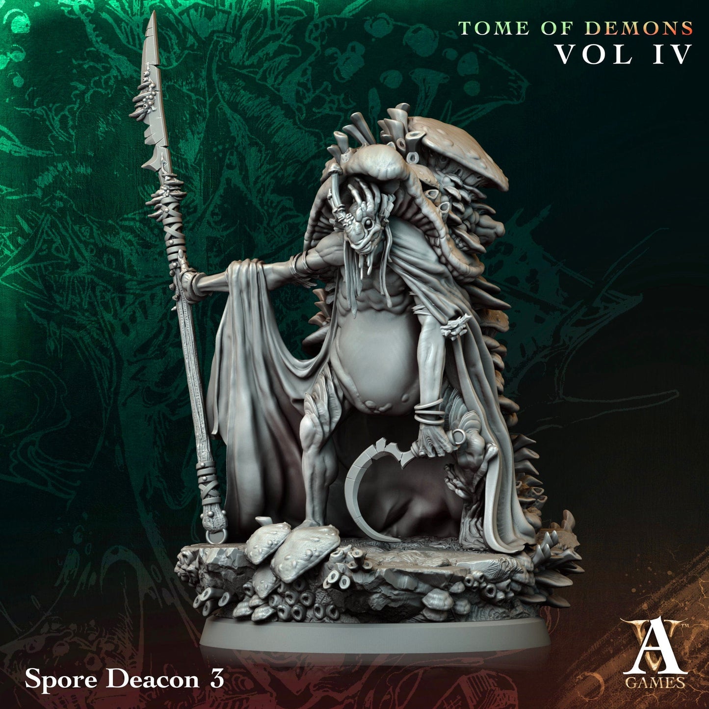 3D Printed Archvillain Games Spore Deacon Tome of Demons Vol IV 28 32mm D&D - 3D Printing Boss 