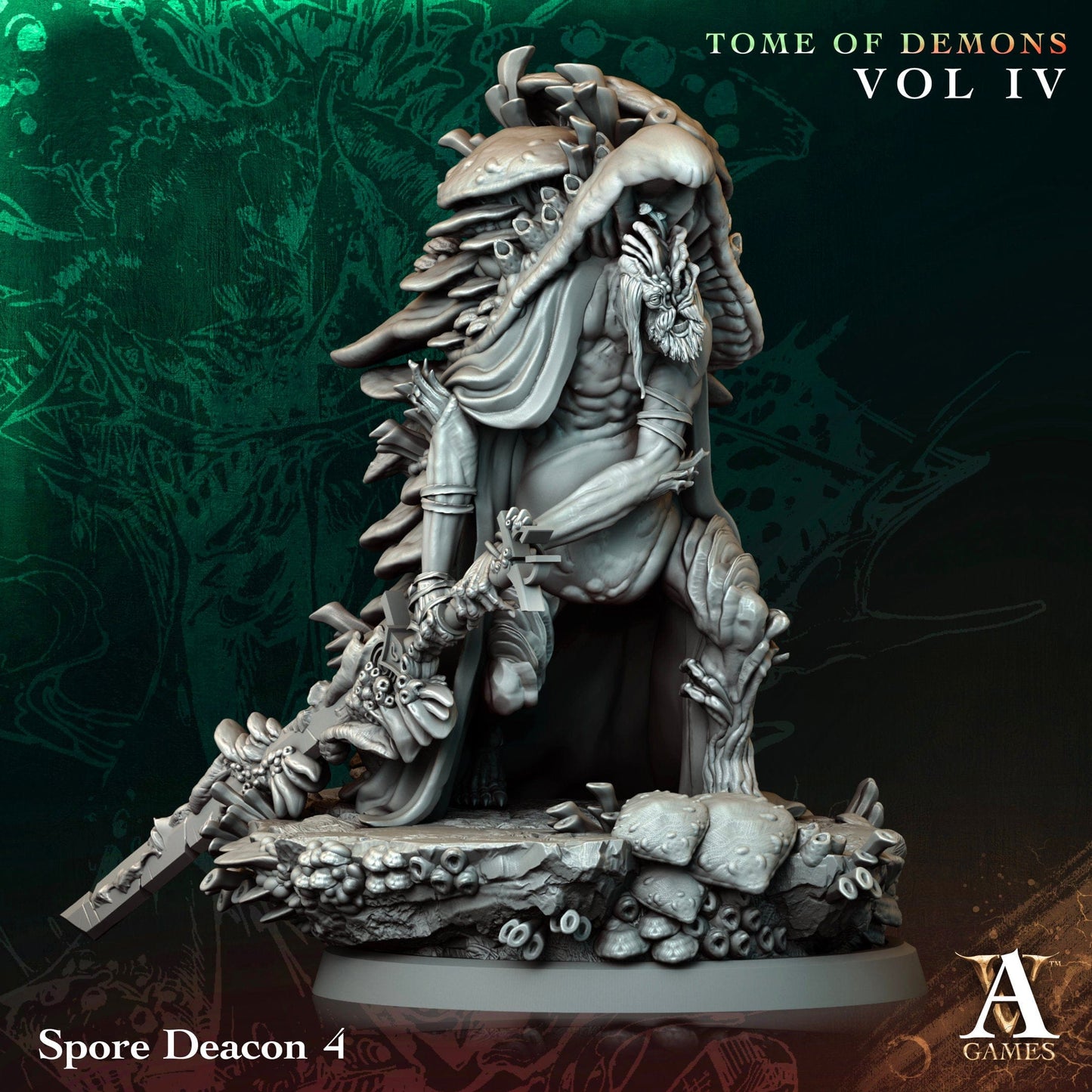 3D Printed Archvillain Games Spore Deacon Tome of Demons Vol IV 28 32mm D&D - 3D Printing Boss 