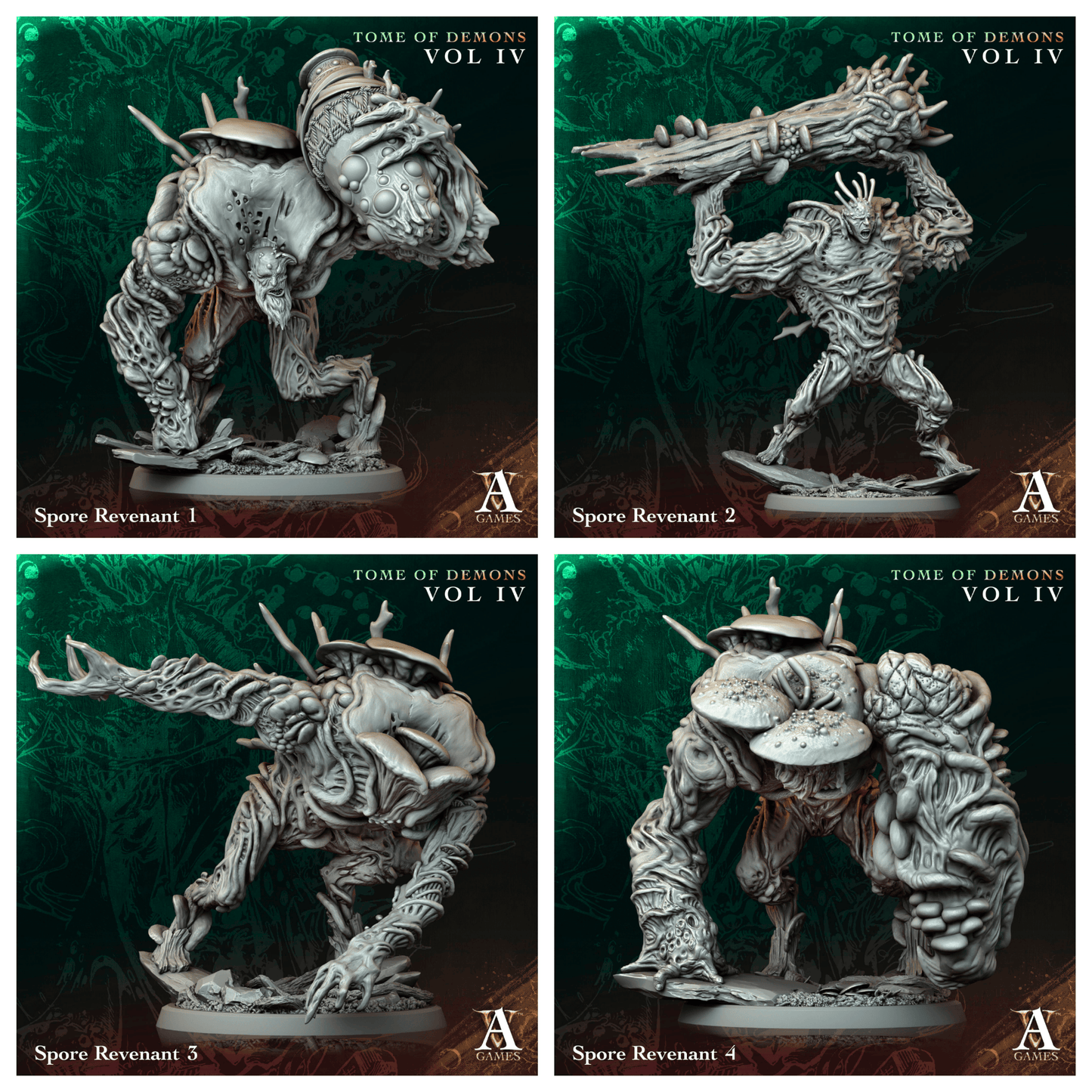 3D Printed Archvillain Games Spore Revenant Tome of Demons Vol IV 28 32mm D&D - 3D Printing Boss 