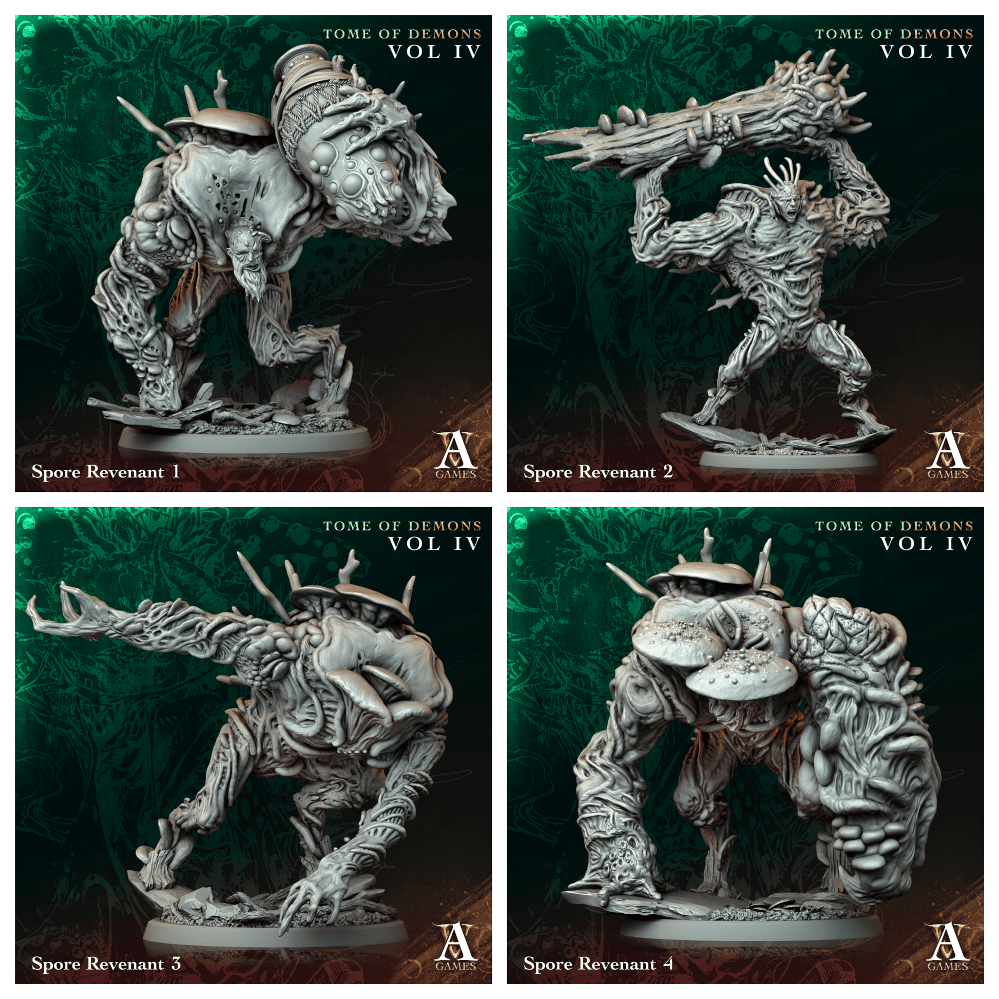 3D Printed Archvillain Games Spore Revenant Tome of Demons Vol IV 28 32mm D&D - 3D Printing Boss 