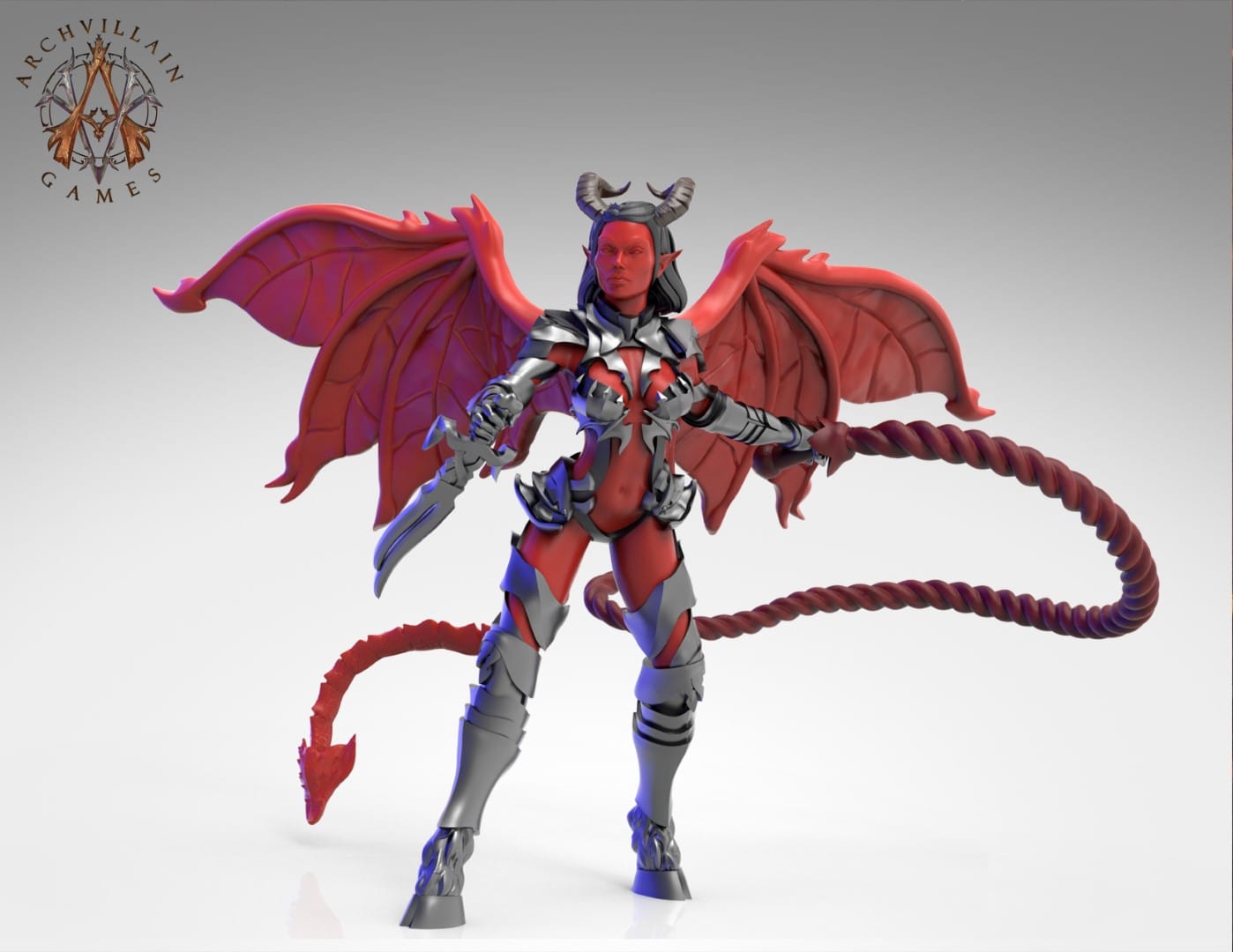 3D Printed Archvillain Games Succubus - Succubi Mistresses of Despair 28mm 32mm D&D - 3D Printing Boss 