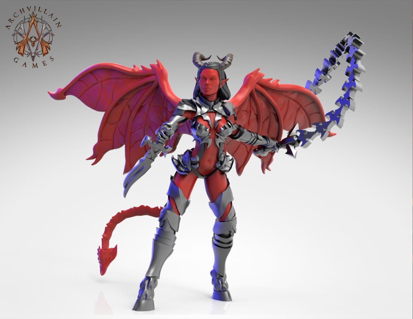 3D Printed Archvillain Games Succubus - Succubi Mistresses of Despair 28mm 32mm D&D - 3D Printing Boss 