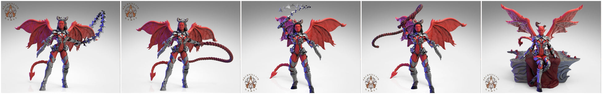 3D Printed Archvillain Games Succubus - Succubi Mistresses of Despair 28mm 32mm D&D - 3D Printing Boss 