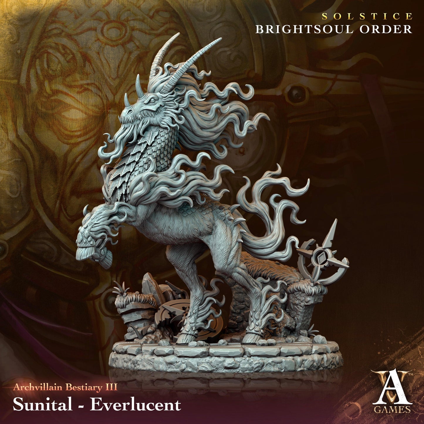 3D Printed Archvillain Games Sunital - Everlucent Archvillain Bestiary Vol. III 28 32mm D&D - 3D Printing Boss 