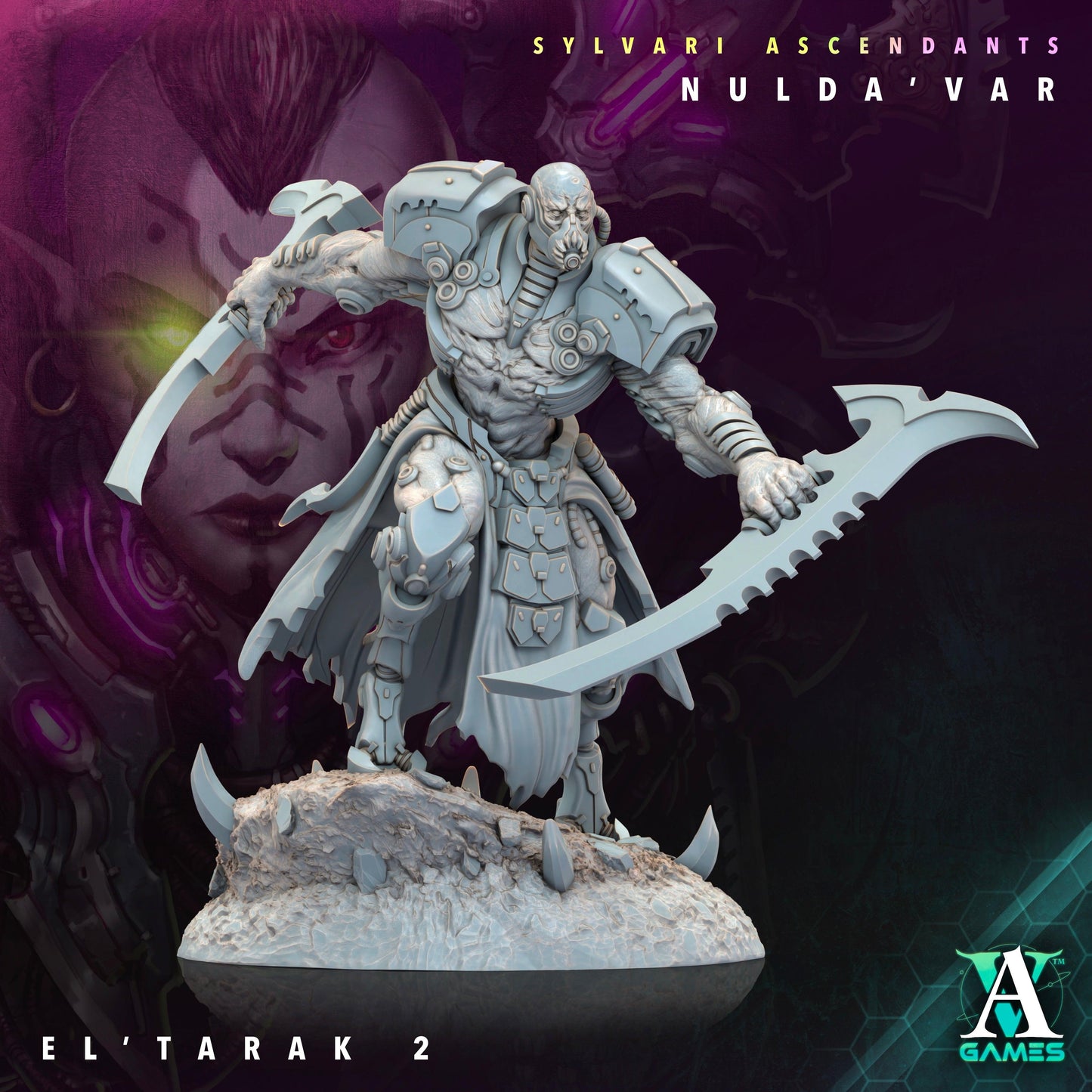 3D Printed Archvillain Games Sylvari Ascendants - Nulda Var El Tarak 28 32mm D&D - 3D Printing Boss 