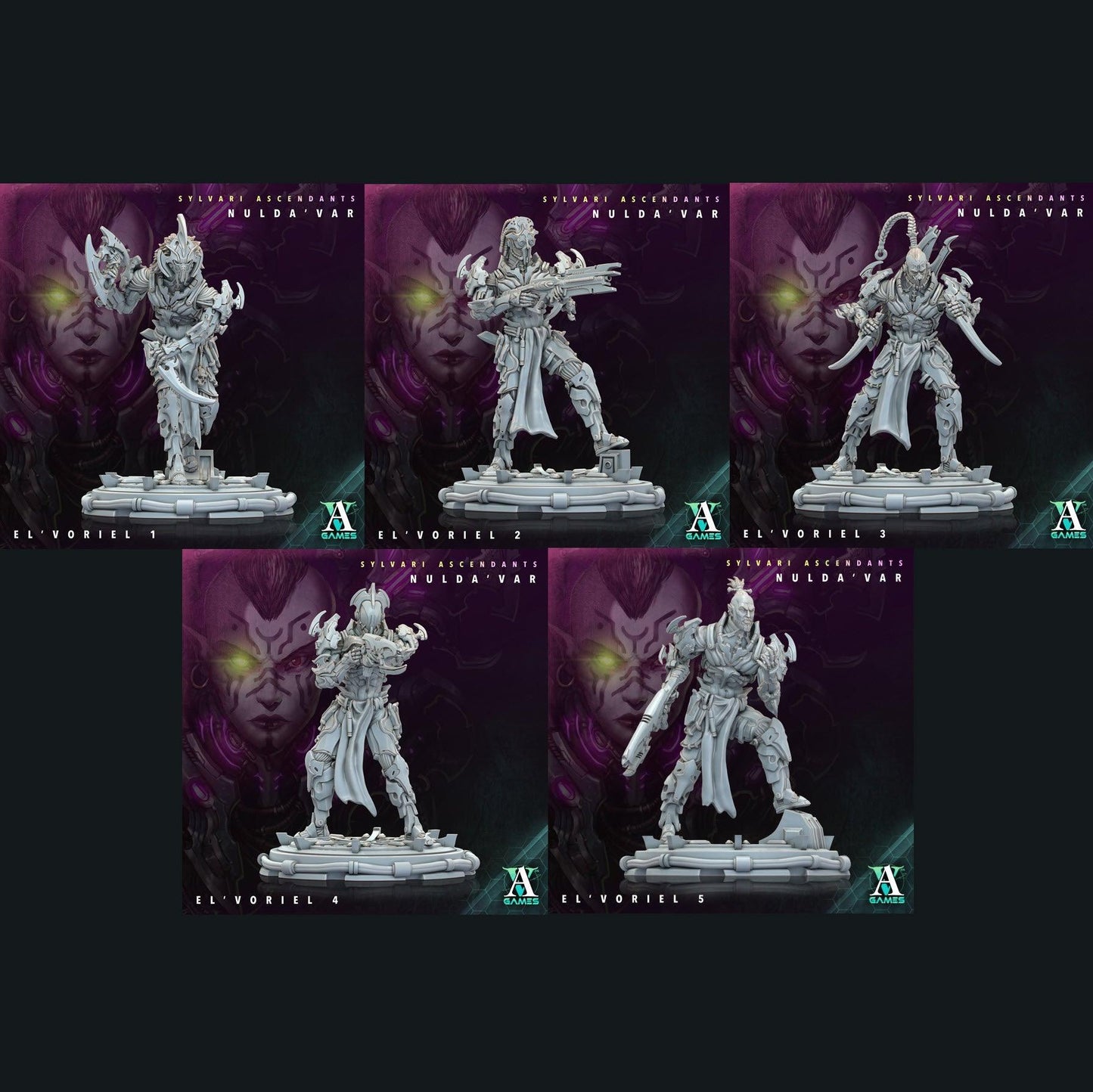 3D Printed Archvillain Games Sylvari Ascendants - Nulda Var El Voriel 28 32mm D&D - 3D Printing Boss 