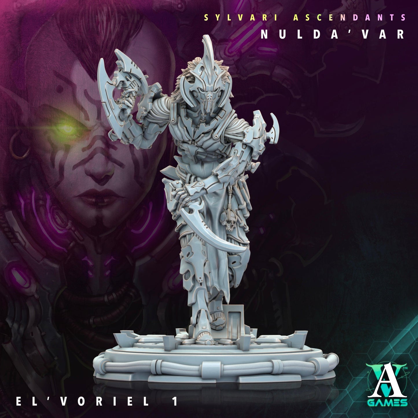 3D Printed Archvillain Games Sylvari Ascendants - Nulda Var El Voriel 28 32mm D&D - 3D Printing Boss 