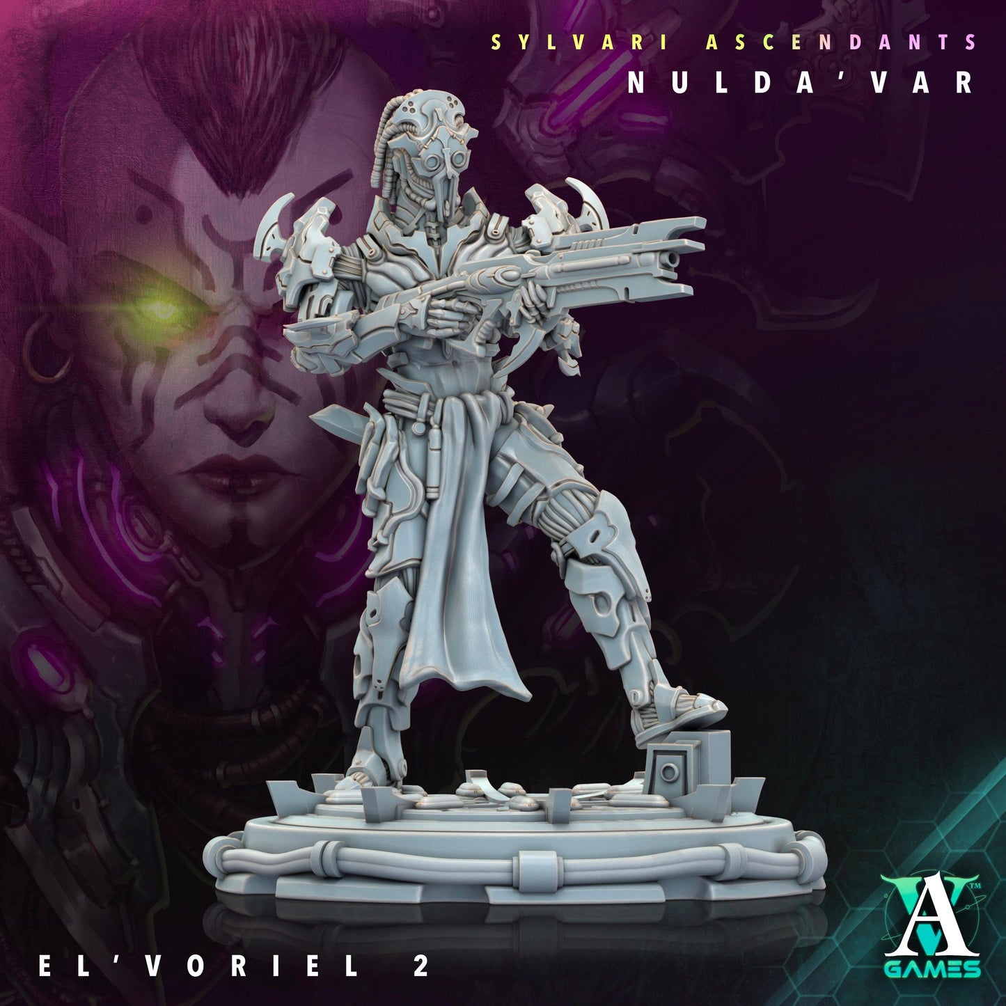 3D Printed Archvillain Games Sylvari Ascendants - Nulda Var El Voriel 28 32mm D&D - 3D Printing Boss 