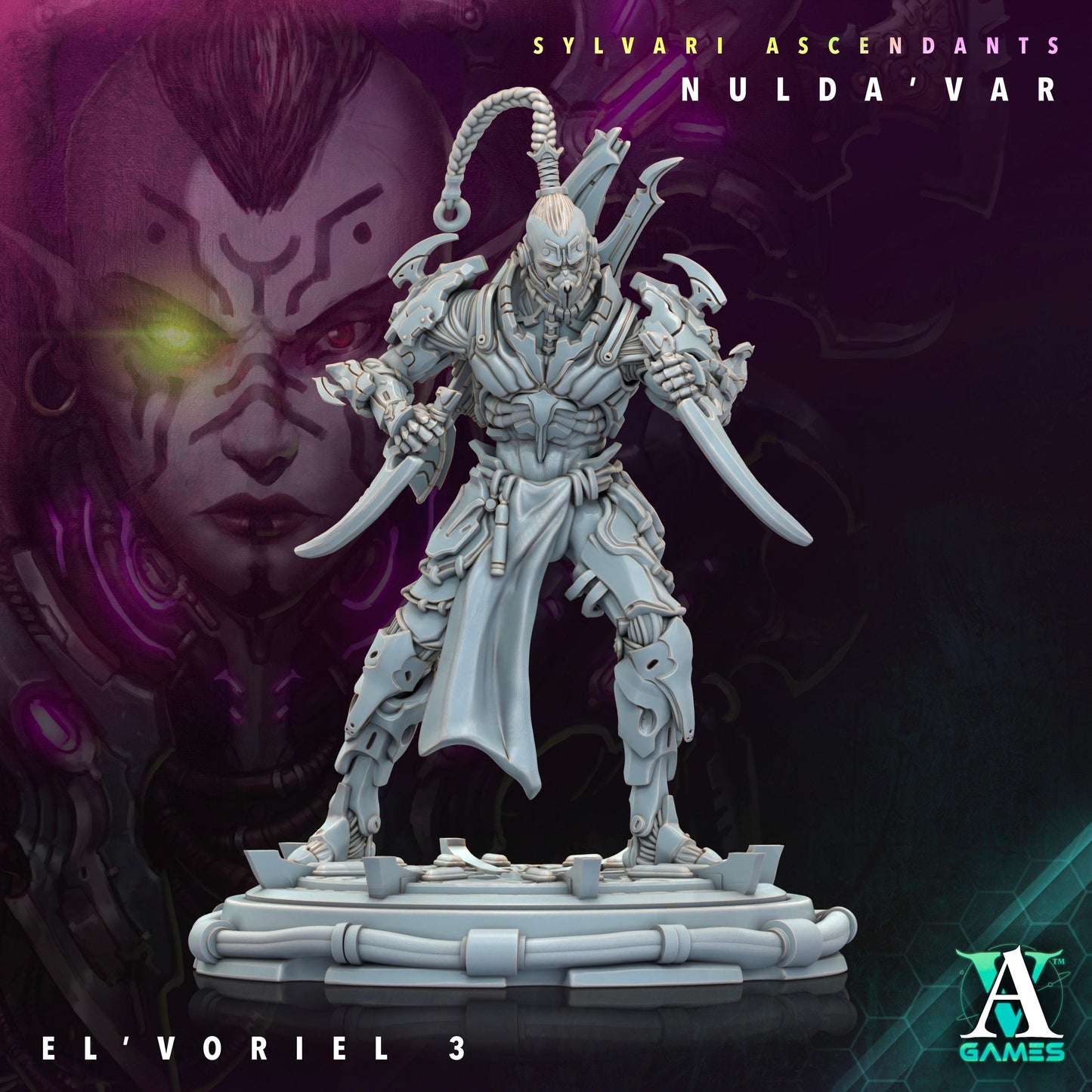 3D Printed Archvillain Games Sylvari Ascendants - Nulda Var El Voriel 28 32mm D&D - 3D Printing Boss 