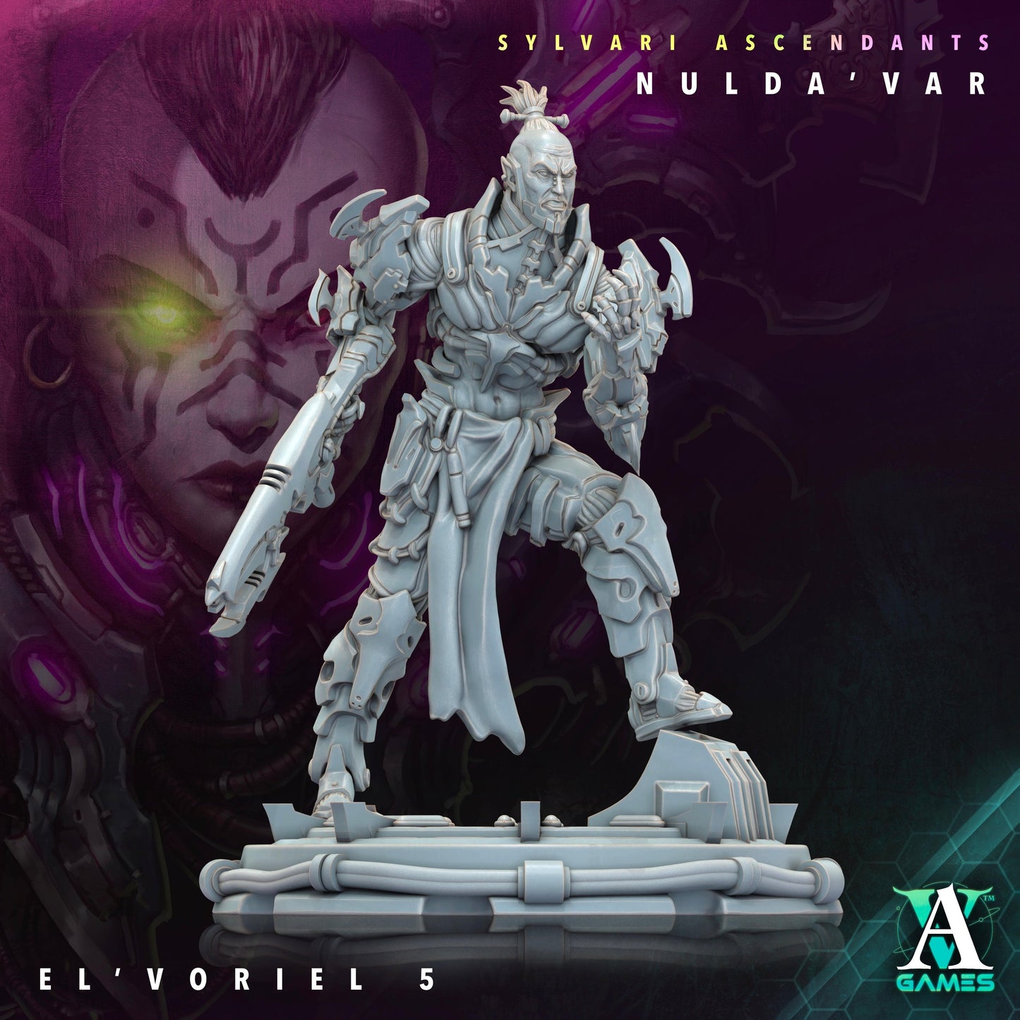3D Printed Archvillain Games Sylvari Ascendants - Nulda Var El Voriel 28 32mm D&D - 3D Printing Boss 