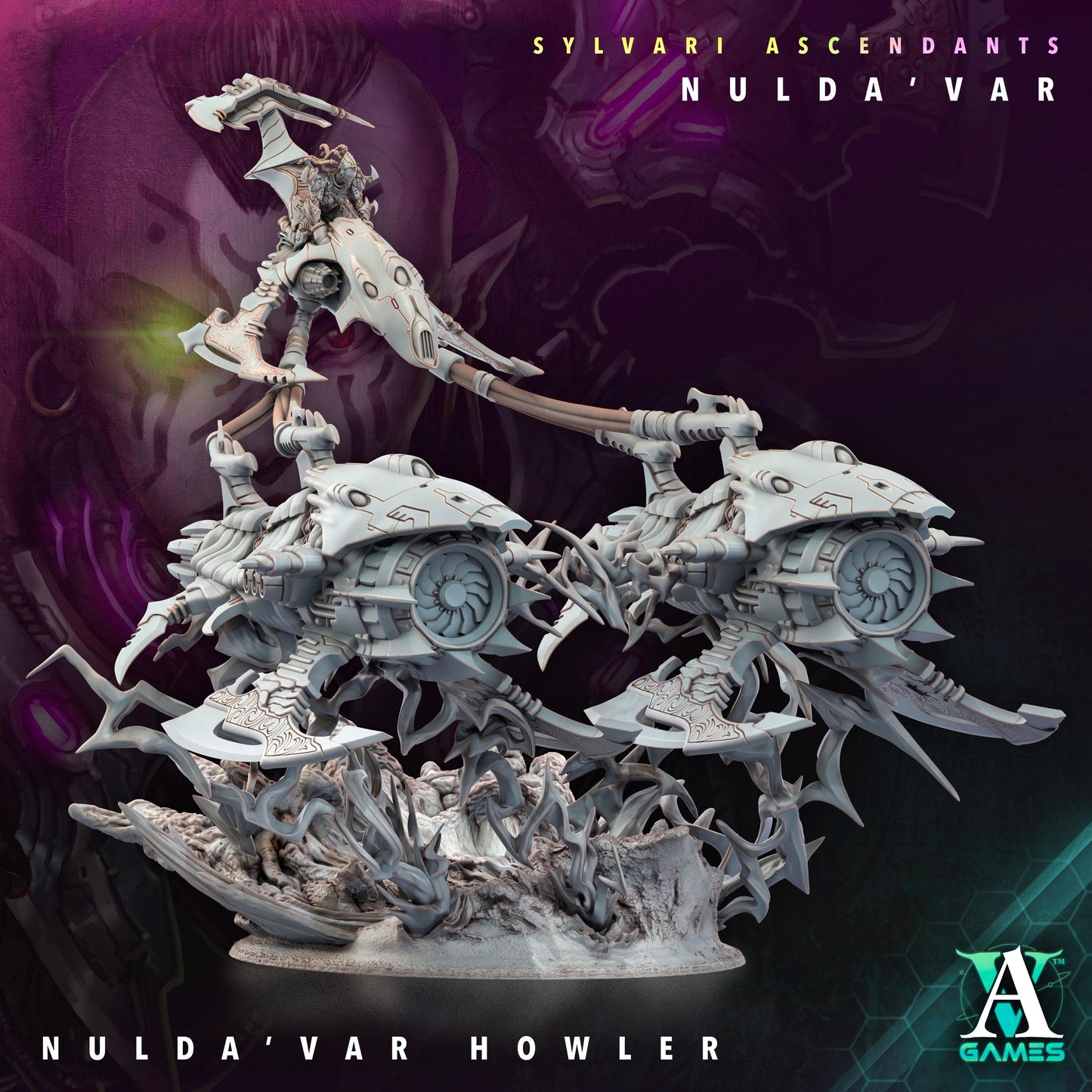 3D Printed Archvillain Games Sylvari Ascendants - Nulda Var Nulda Var Howler 28 32mm D&D - 3D Printing Boss 