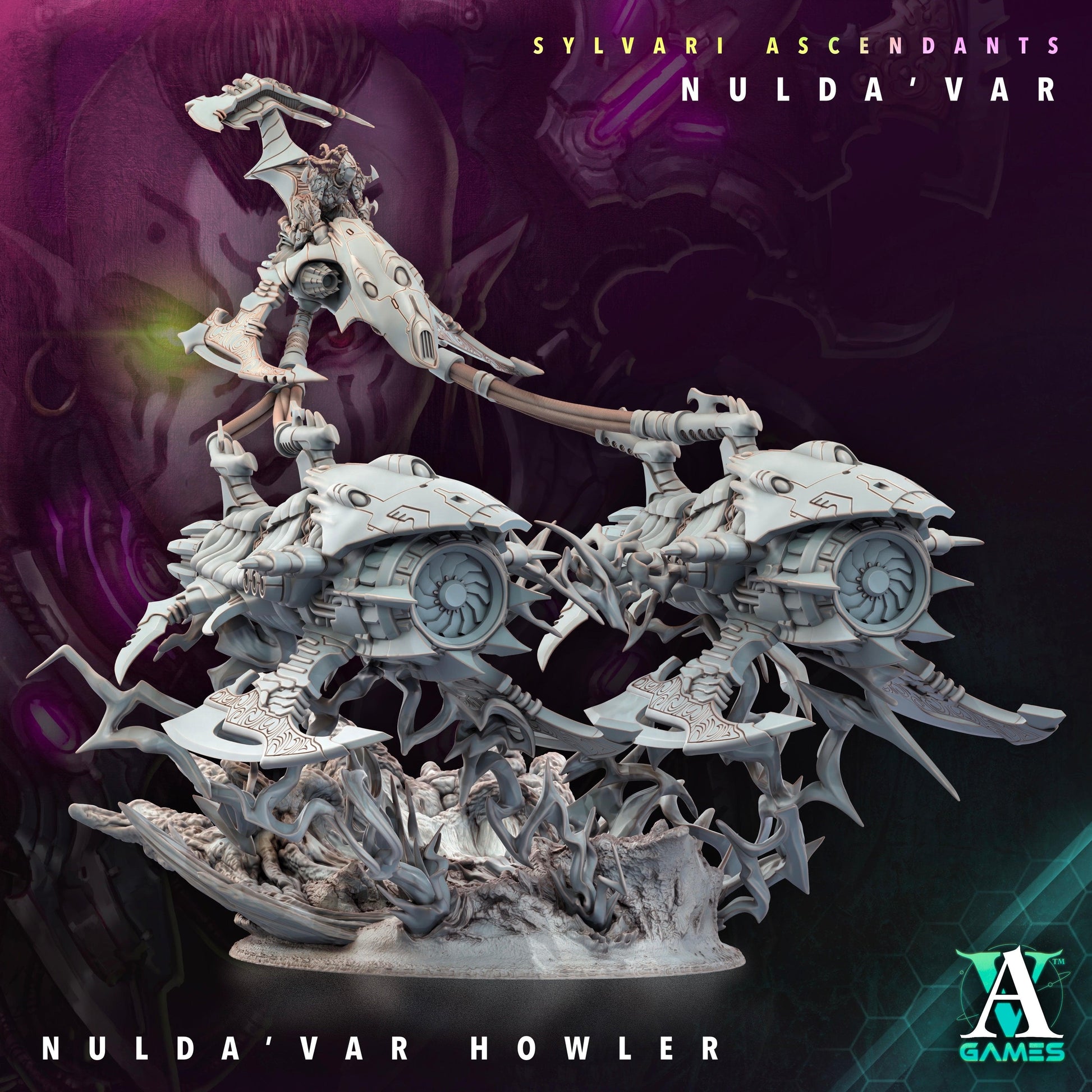 3D Printed Archvillain Games Sylvari Ascendants - Nulda Var Nulda Var Howler 28 32mm D&D - 3D Printing Boss 