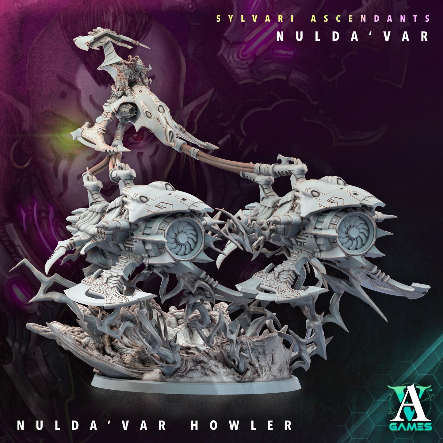 3D Printed Archvillain Games Sylvari Ascendants - Nulda Var Nulda Var Howler 28 32mm D&D - 3D Printing Boss 