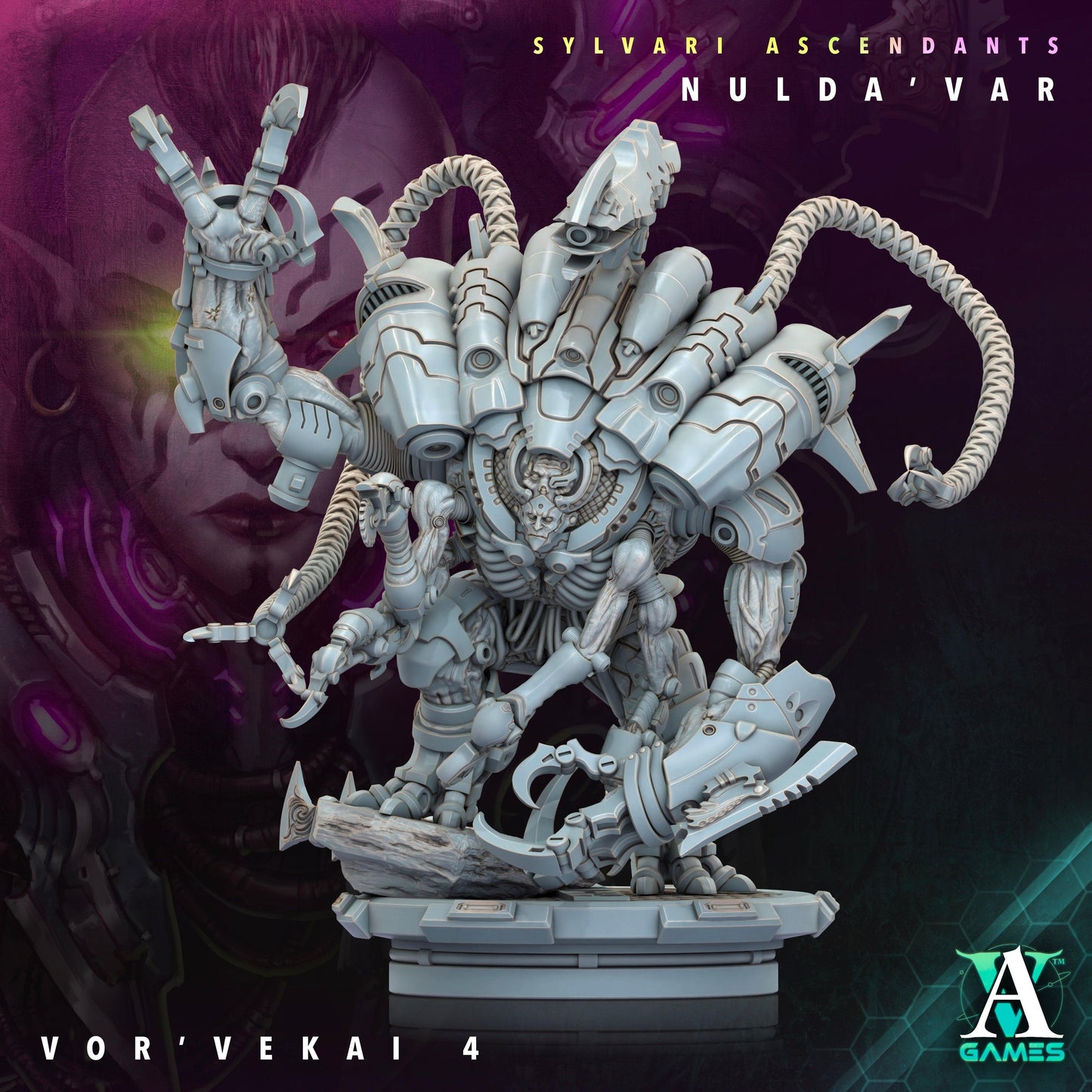 3D Printed Archvillain Games Sylvari Ascendants - Nulda Var Vor Vekai 28 32mm D&D - 3D Printing Boss 