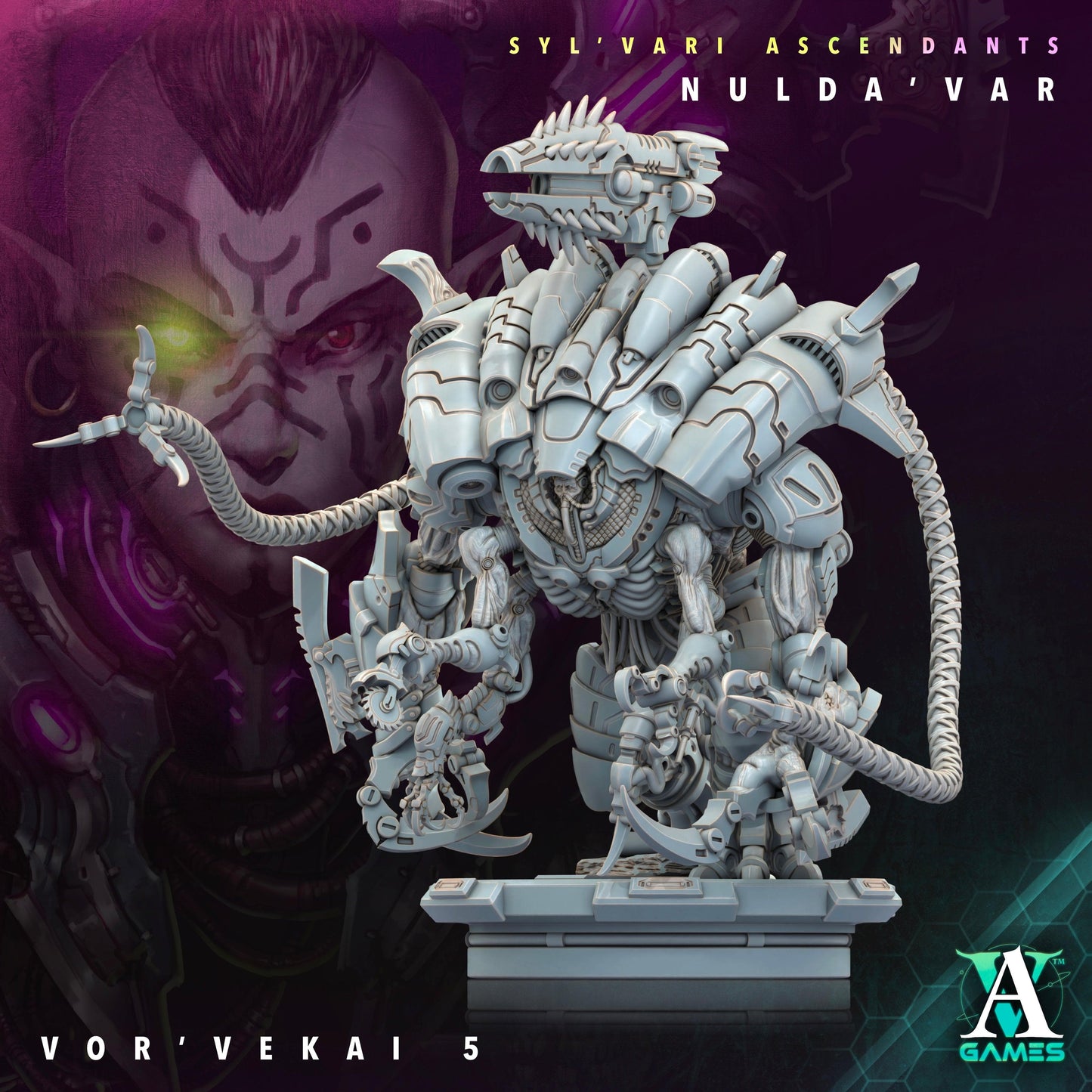 3D Printed Archvillain Games Sylvari Ascendants - Nulda Var Vor Vekai 28 32mm D&D - 3D Printing Boss 
