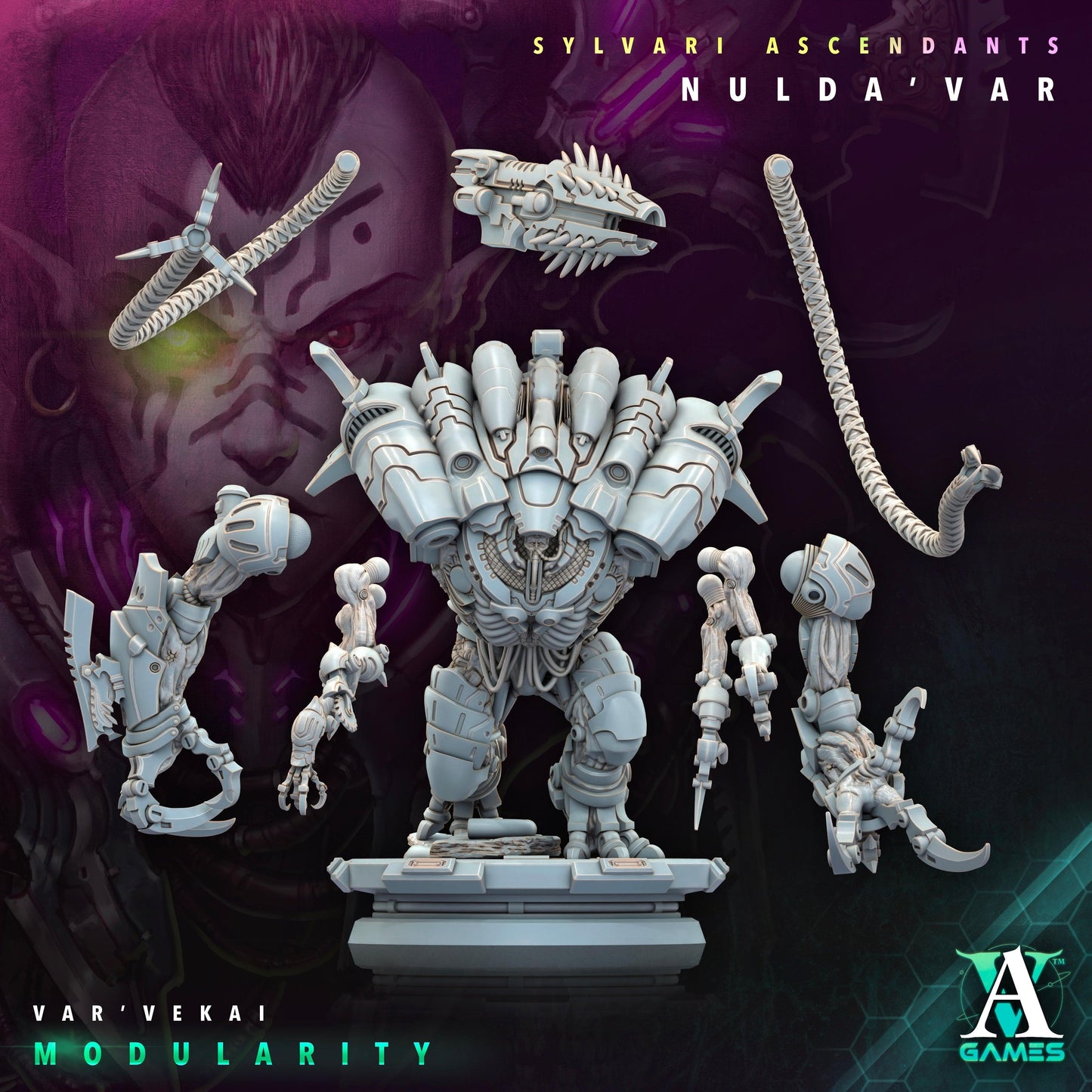 3D Printed Archvillain Games Sylvari Ascendants - Nulda Var Vor Vekai 28 32mm D&D - 3D Printing Boss 