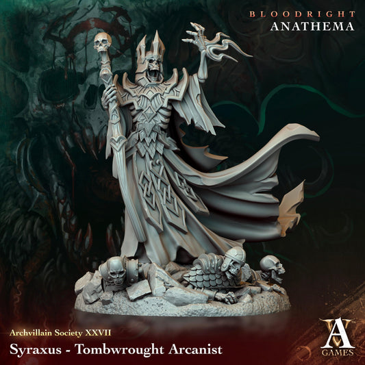 3D Printed Archvillain Games Syraxus - Tombwrought Arcanist Archvillain Society Vol. XXVIII 28 32mm D&D - 3D Printing Boss 