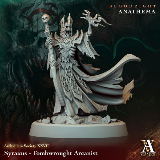 3D Printed Archvillain Games Syraxus - Tombwrought Arcanist Archvillain Society Vol. XXVIII 28 32mm D&D - 3D Printing Boss 