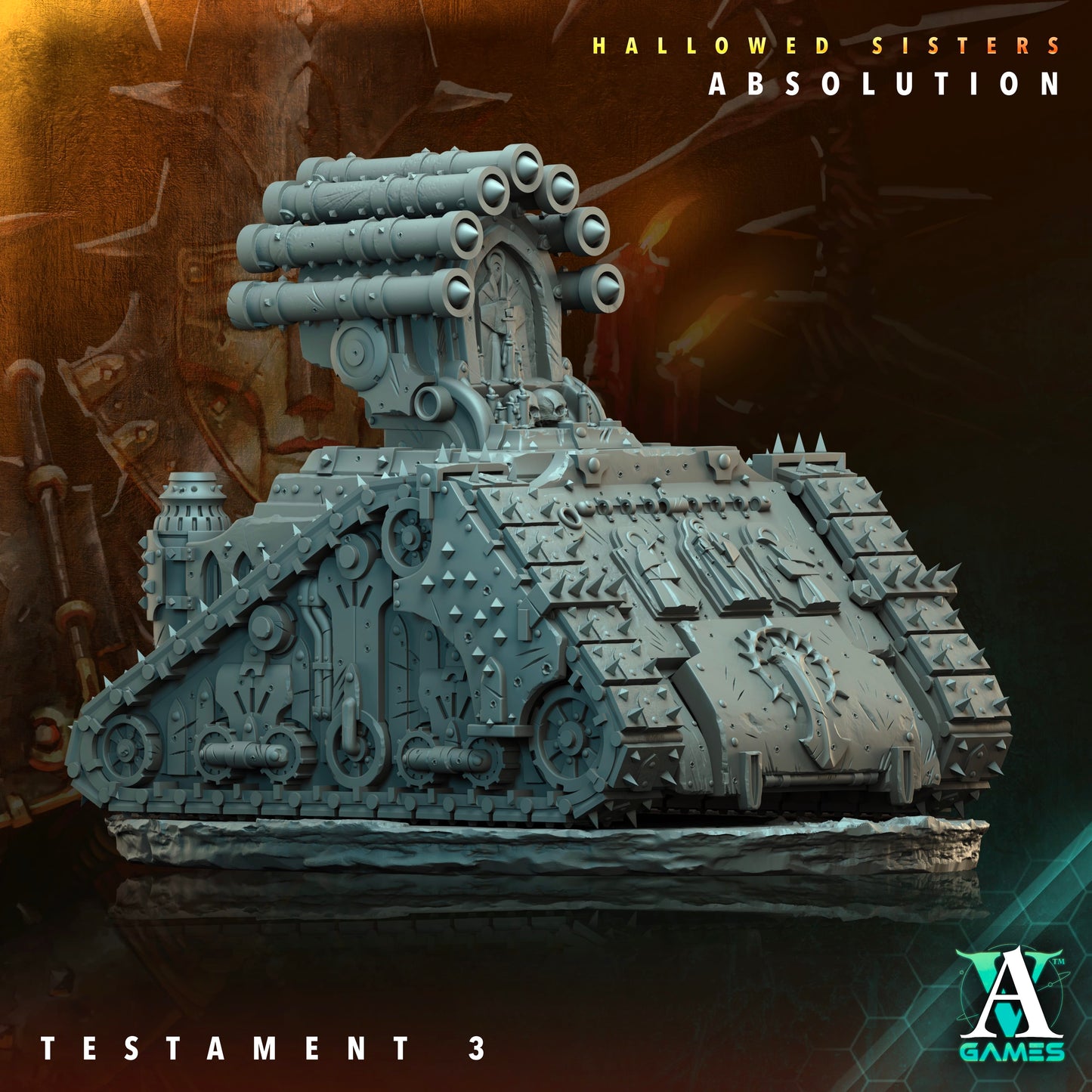 3D Printed Archvillain Games Testament Hallowed Sisters Absolution 28 32mm D&D - 3D Printing Boss 