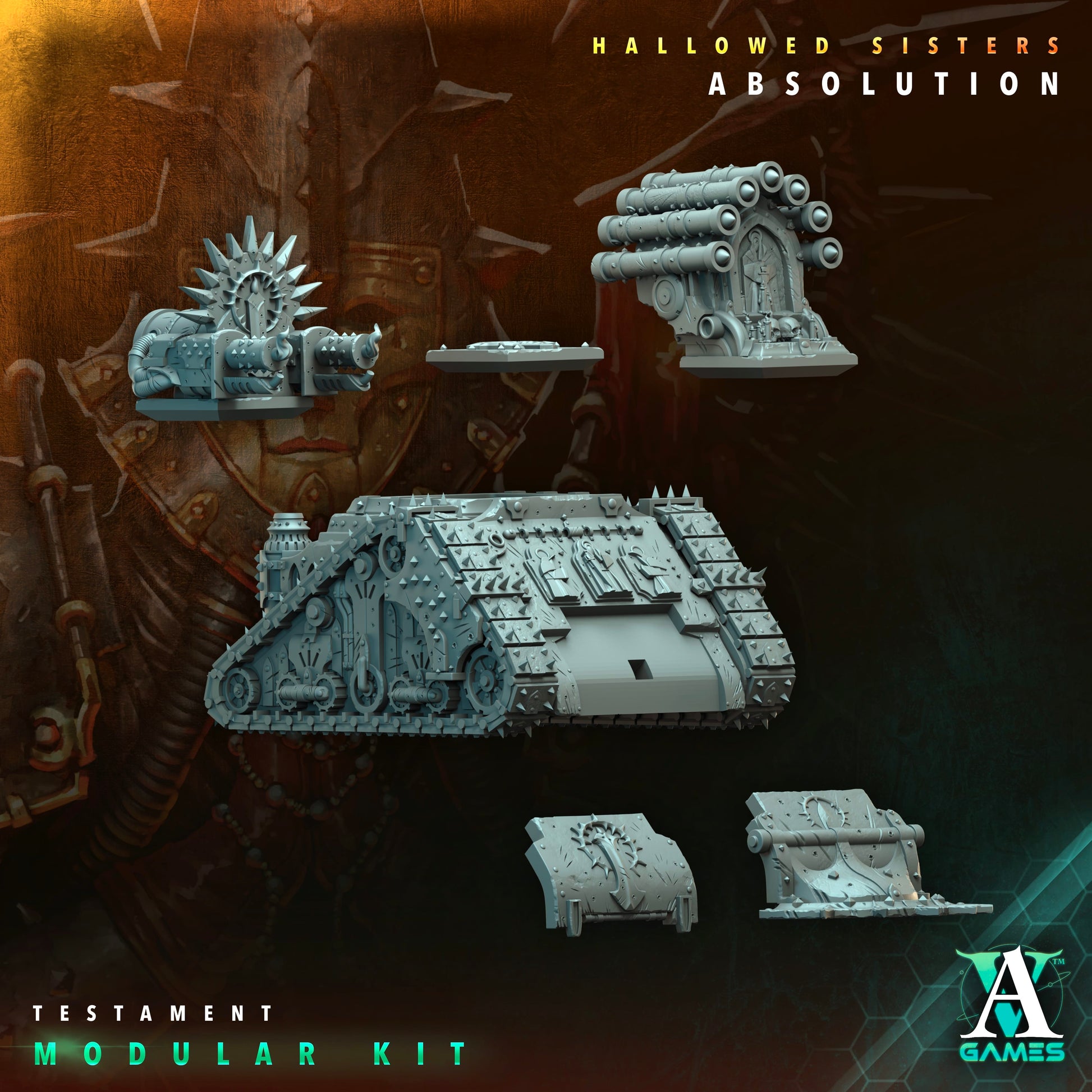3D Printed Archvillain Games Testament Hallowed Sisters Absolution 28 32mm D&D - 3D Printing Boss 