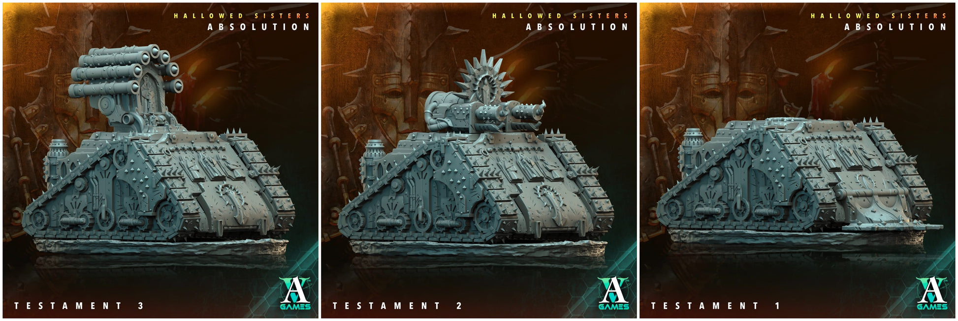 3D Printed Archvillain Games Testament Hallowed Sisters Absolution 28 32mm D&D - 3D Printing Boss 