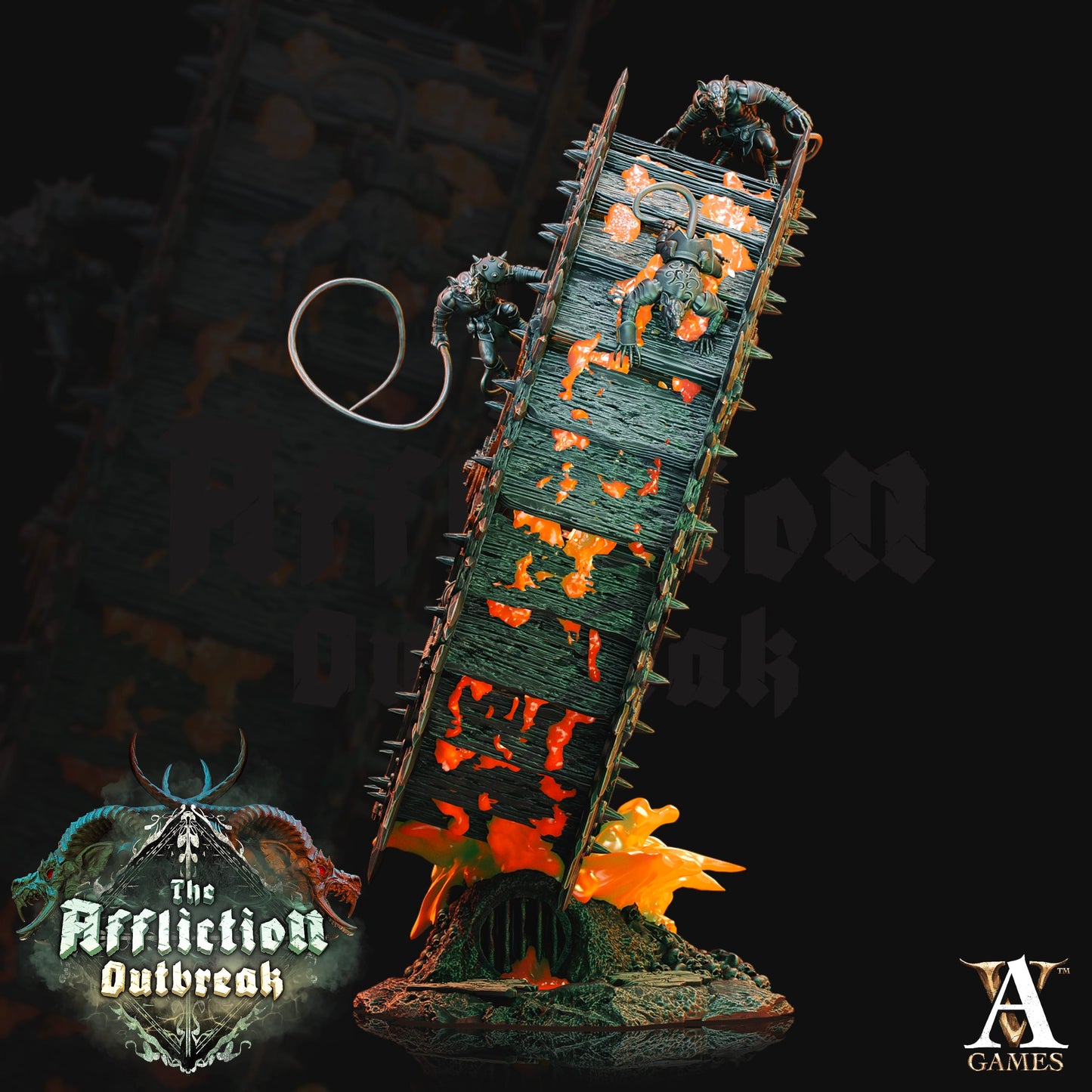 3D Printed Archvillain Games The Affliction Outbreak - The Wheel 28mm 32mm D&D - 3D Printing Boss 
