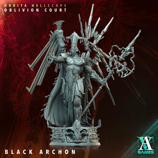 3D Printed Archvillain Games The Black Archon Orbita Hellscape Oblivion Court 28 32mm D&D - 3D Printing Boss 