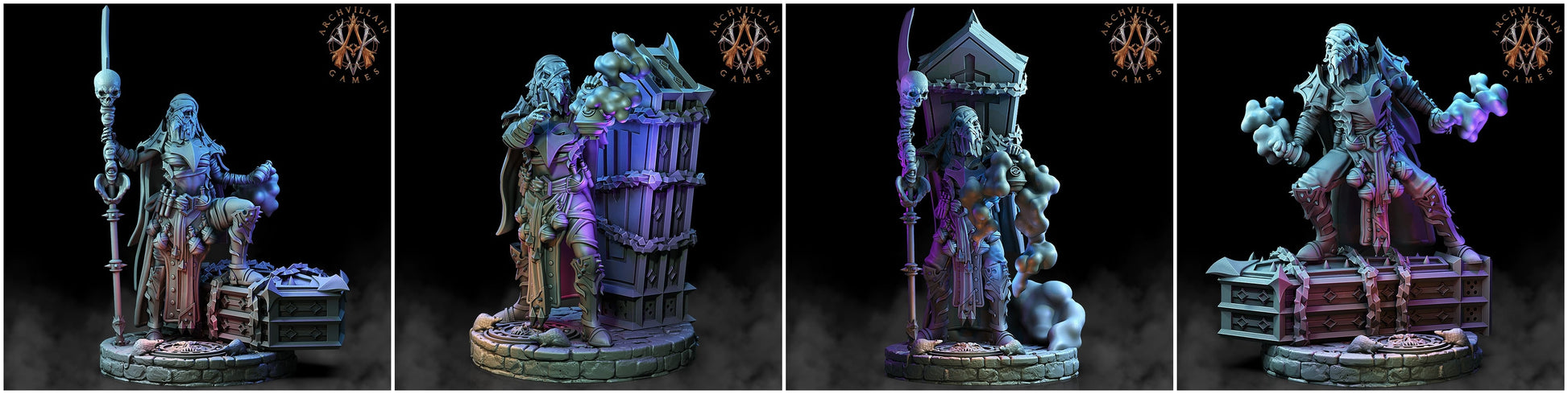 3D Printed Archvillain Games The Deathknight Order Plaguebearers 28 32mm D&D - 3D Printing Boss 