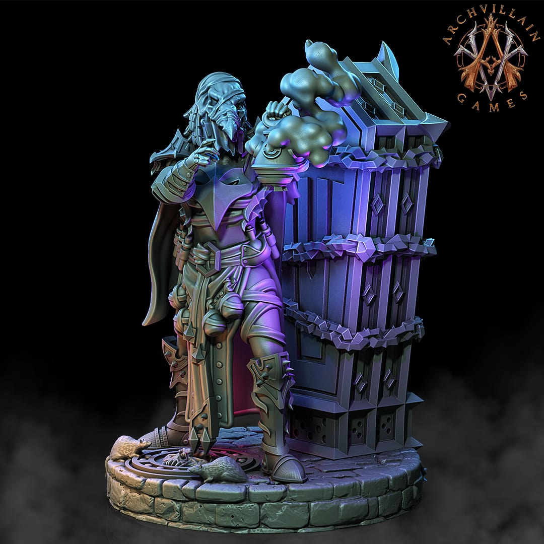 3D Printed Archvillain Games The Deathknight Order Plaguebearers 28 32mm D&D - 3D Printing Boss 
