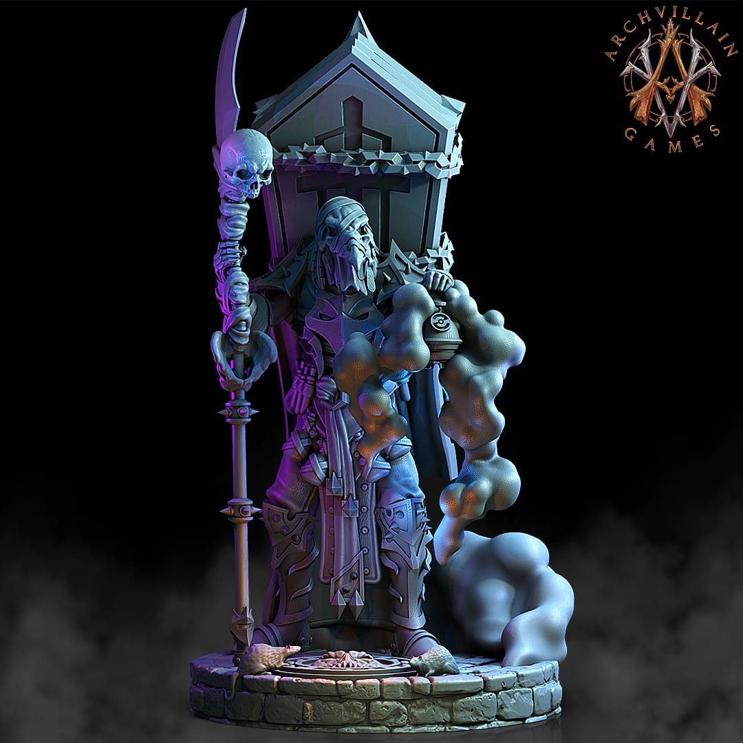 3D Printed Archvillain Games The Deathknight Order Plaguebearers 28 32mm D&D - 3D Printing Boss 
