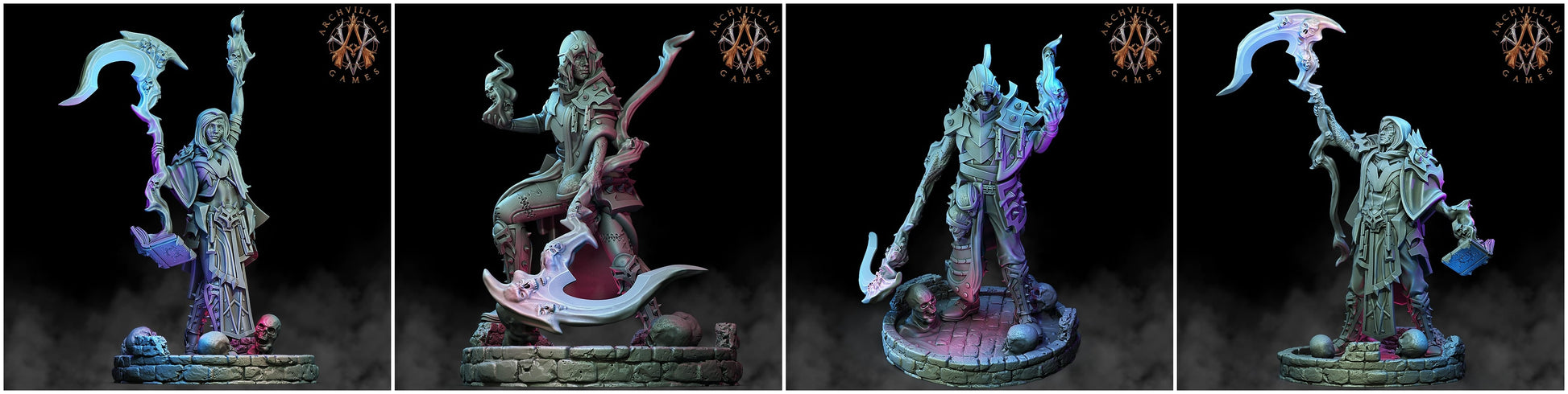 3D Printed Archvillain Games The Deathknight Order Soulbinders 28 32mm D&D - 3D Printing Boss 