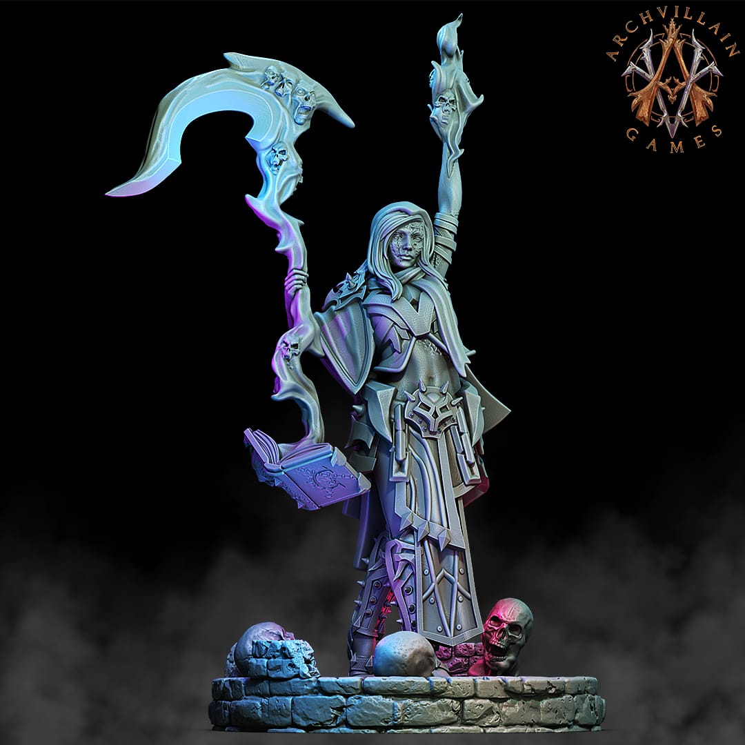3D Printed Archvillain Games The Deathknight Order Soulbinders 28 32mm D&D - 3D Printing Boss 