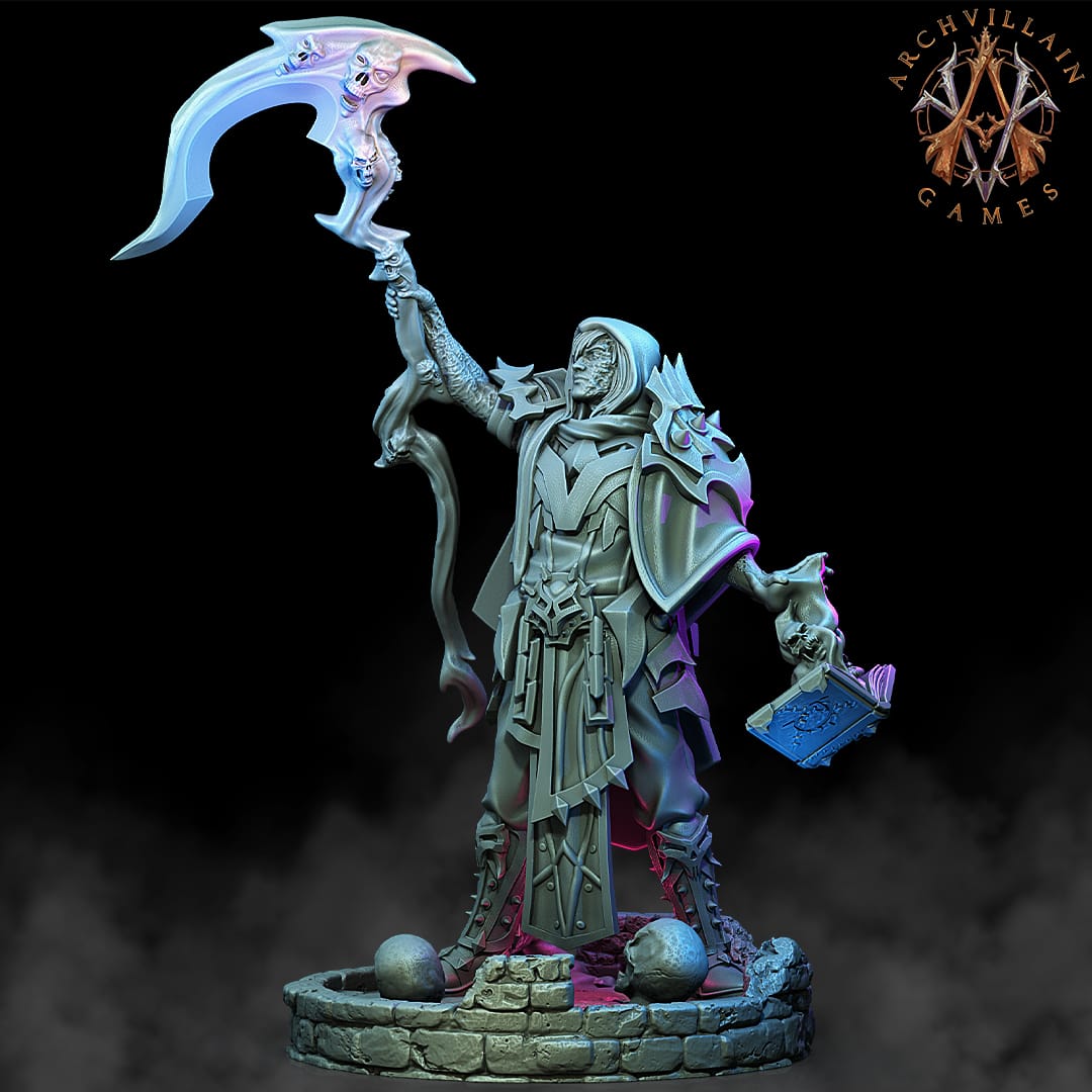 3D Printed Archvillain Games The Deathknight Order Soulbinders 28 32mm D&D - 3D Printing Boss 