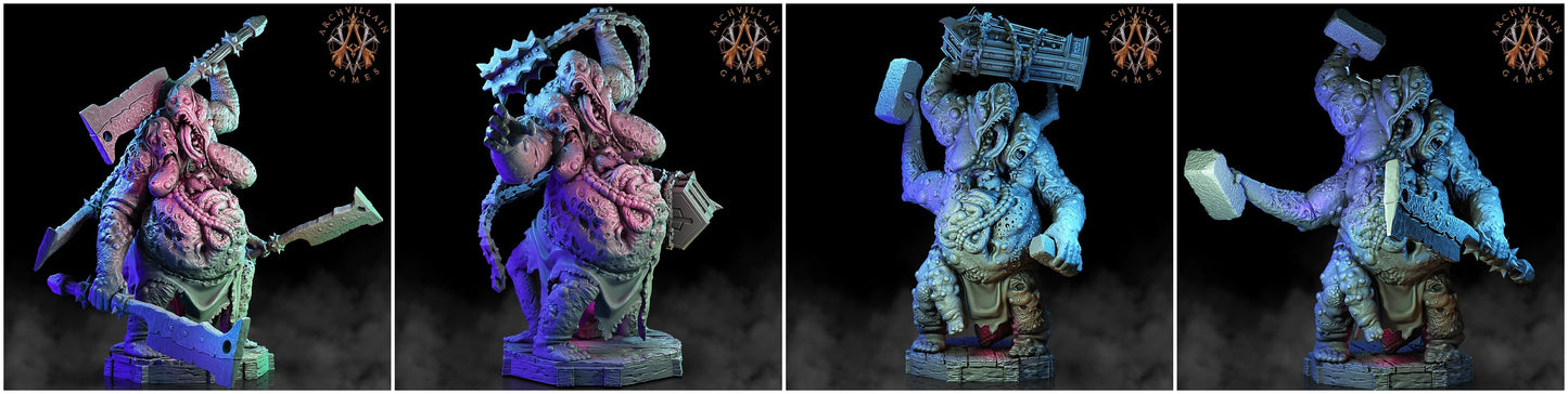 3D Printed Archvillain Games The Deathknight Order Stitched Abominations 28 32mm D&D - 3D Printing Boss 