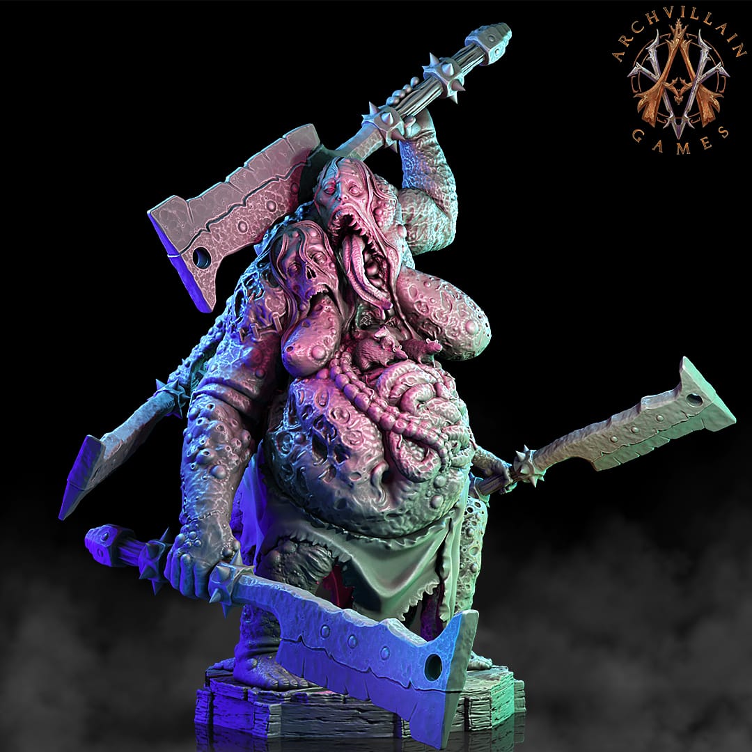 3D Printed Archvillain Games The Deathknight Order Stitched Abominations 28 32mm D&D - 3D Printing Boss 